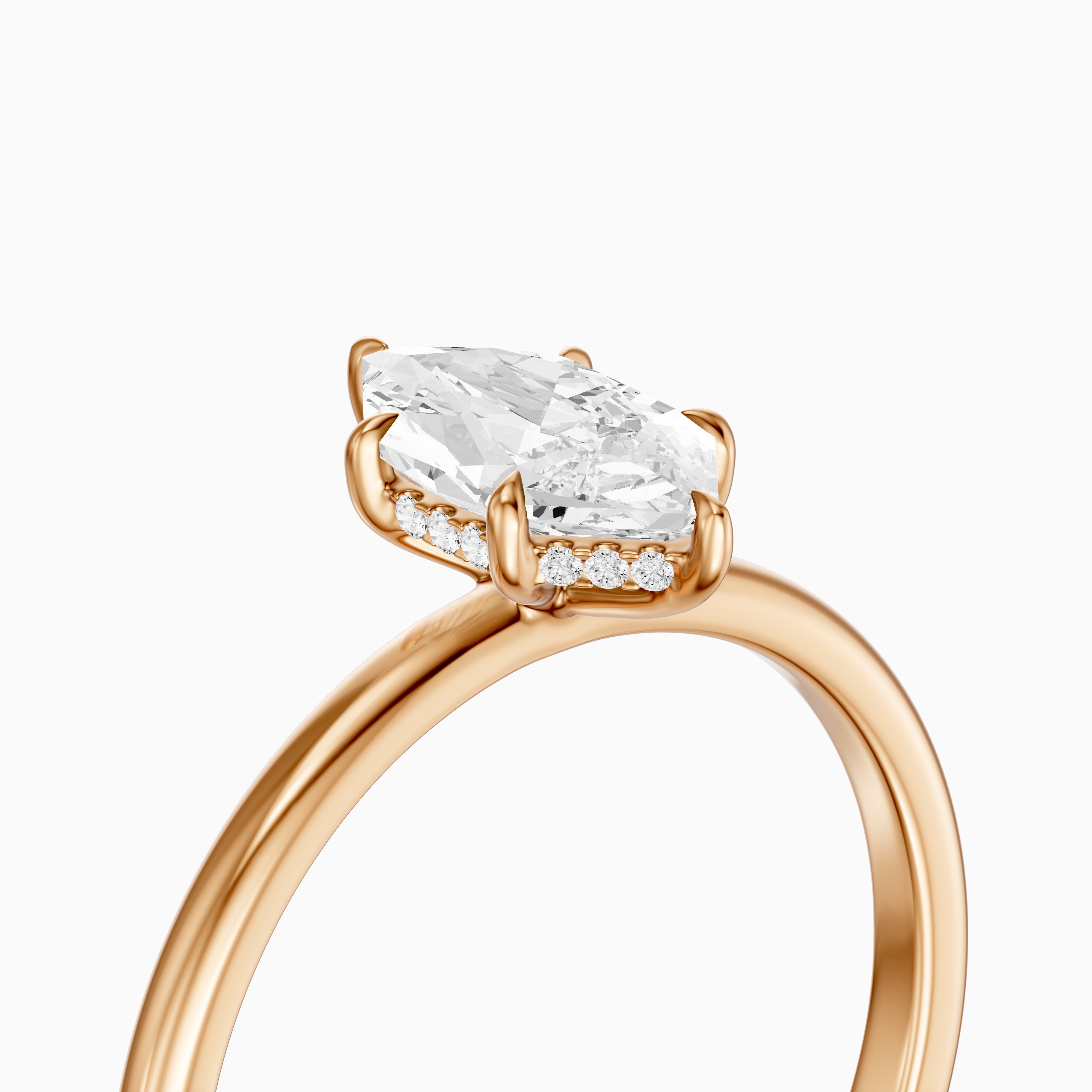 Alanna Dutch Marquise Lab Grown Diamond Ring with Hidden Halo