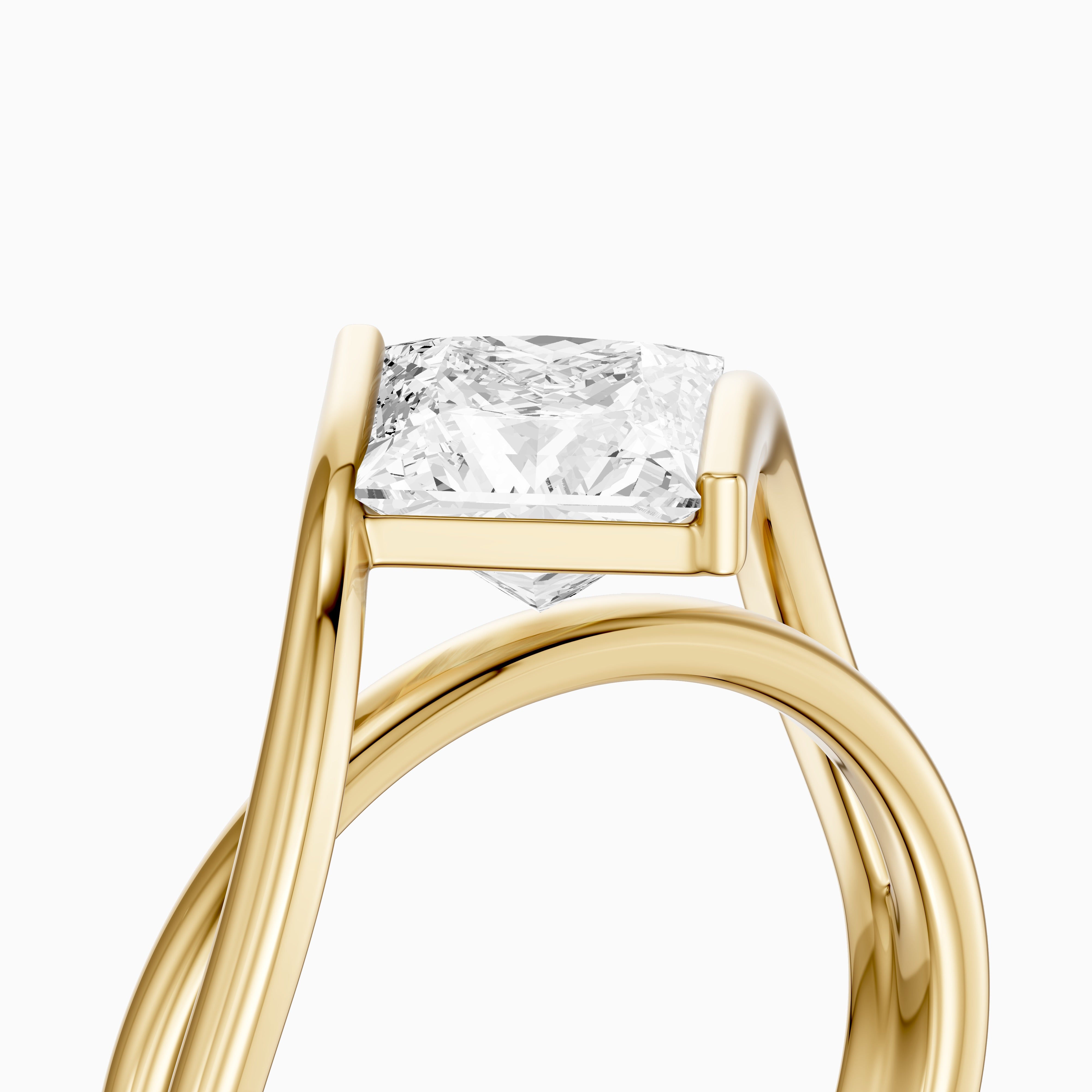 Leia Princess Cut Lab Grown Diamond East West Twist Ring