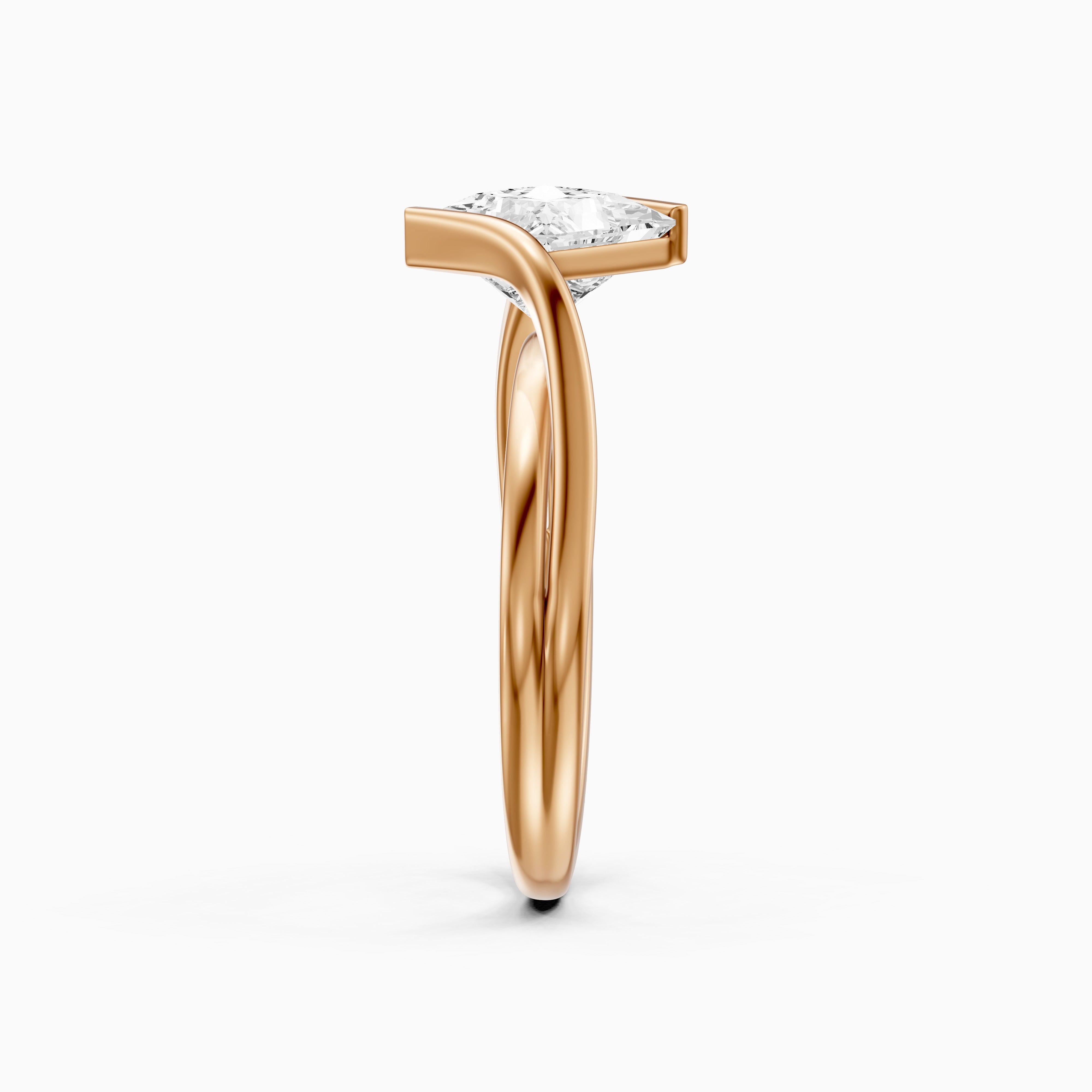 Leia Princess Cut Lab Grown Diamond East West Twist Ring