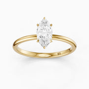 Rylee Marquise Cut Hidden Halo Moissanite Diamond Ring