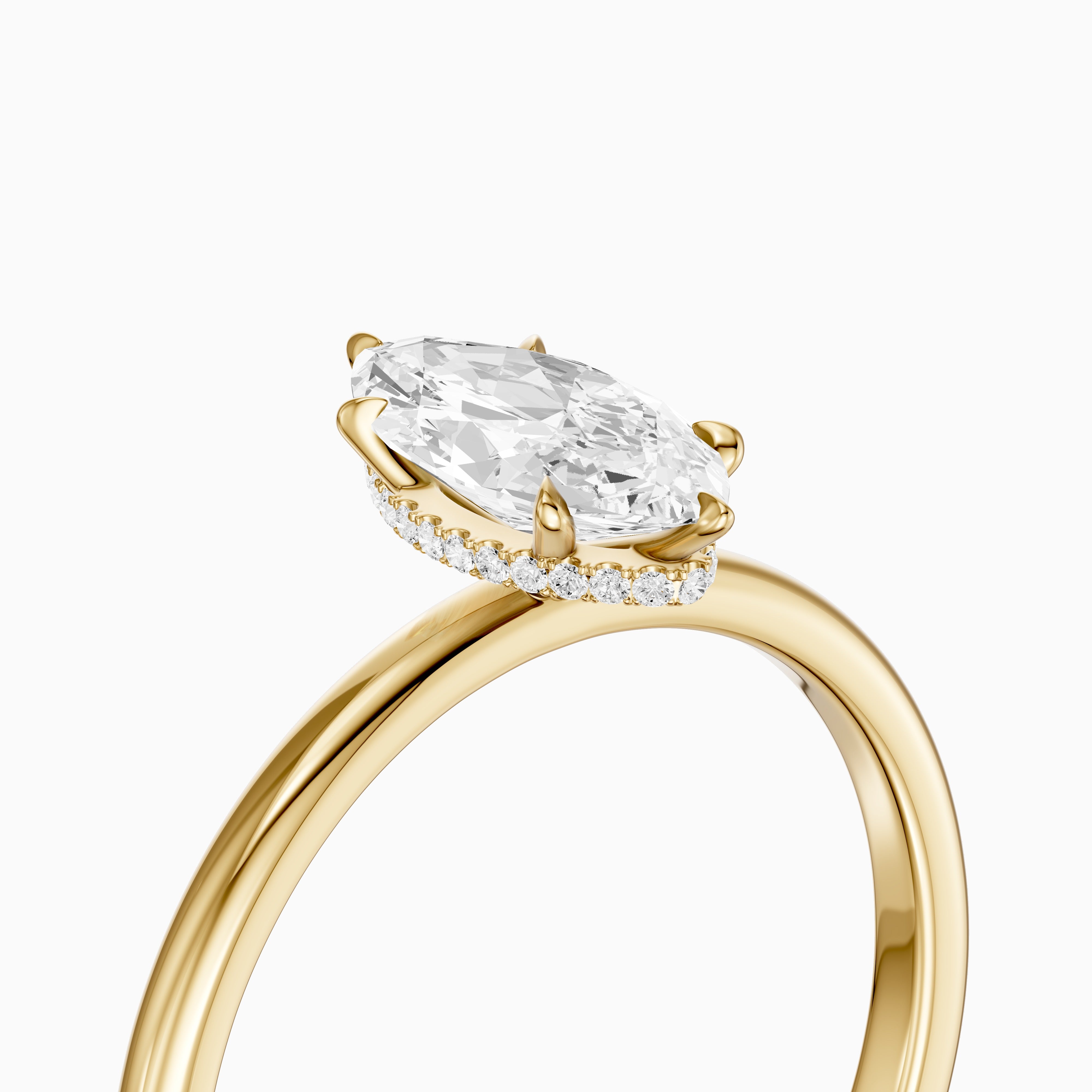 Rylee Marquise Cut Hidden Halo Lab Grown Diamond Ring
