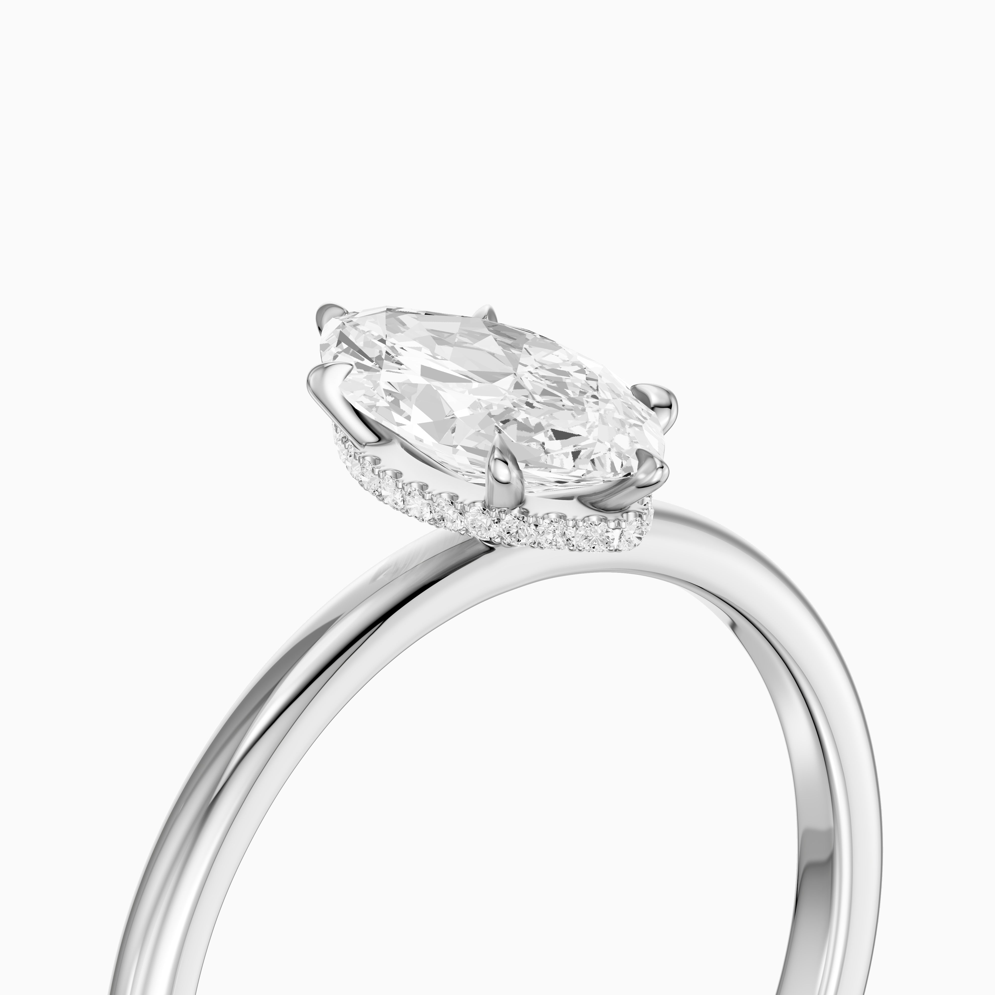 Rylee Marquise Cut Hidden Halo Lab Grown Diamond Ring