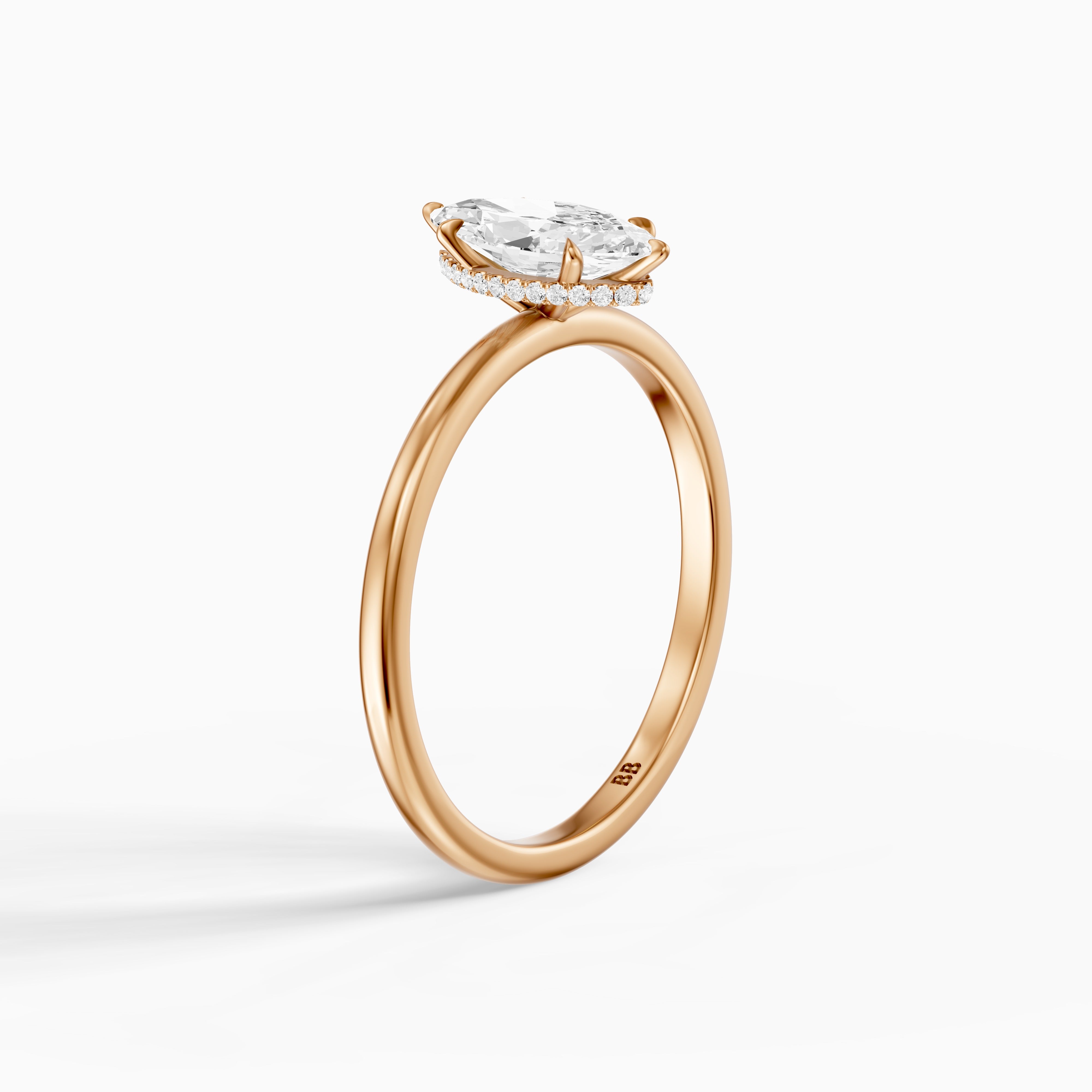 Rylee Marquise Cut Hidden Halo Lab Grown Diamond Ring