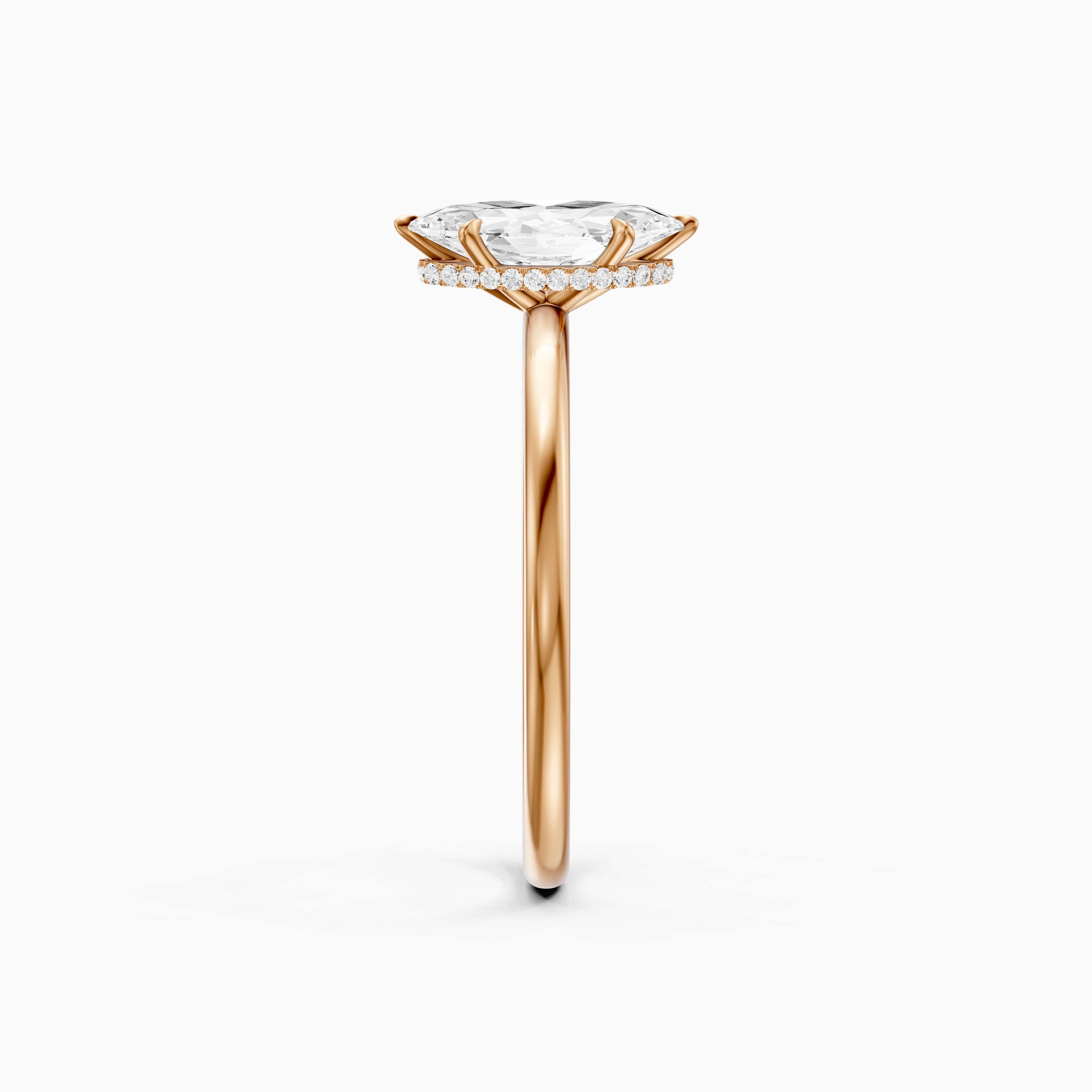 Rylee Marquise Cut Hidden Halo Lab Grown Diamond Ring