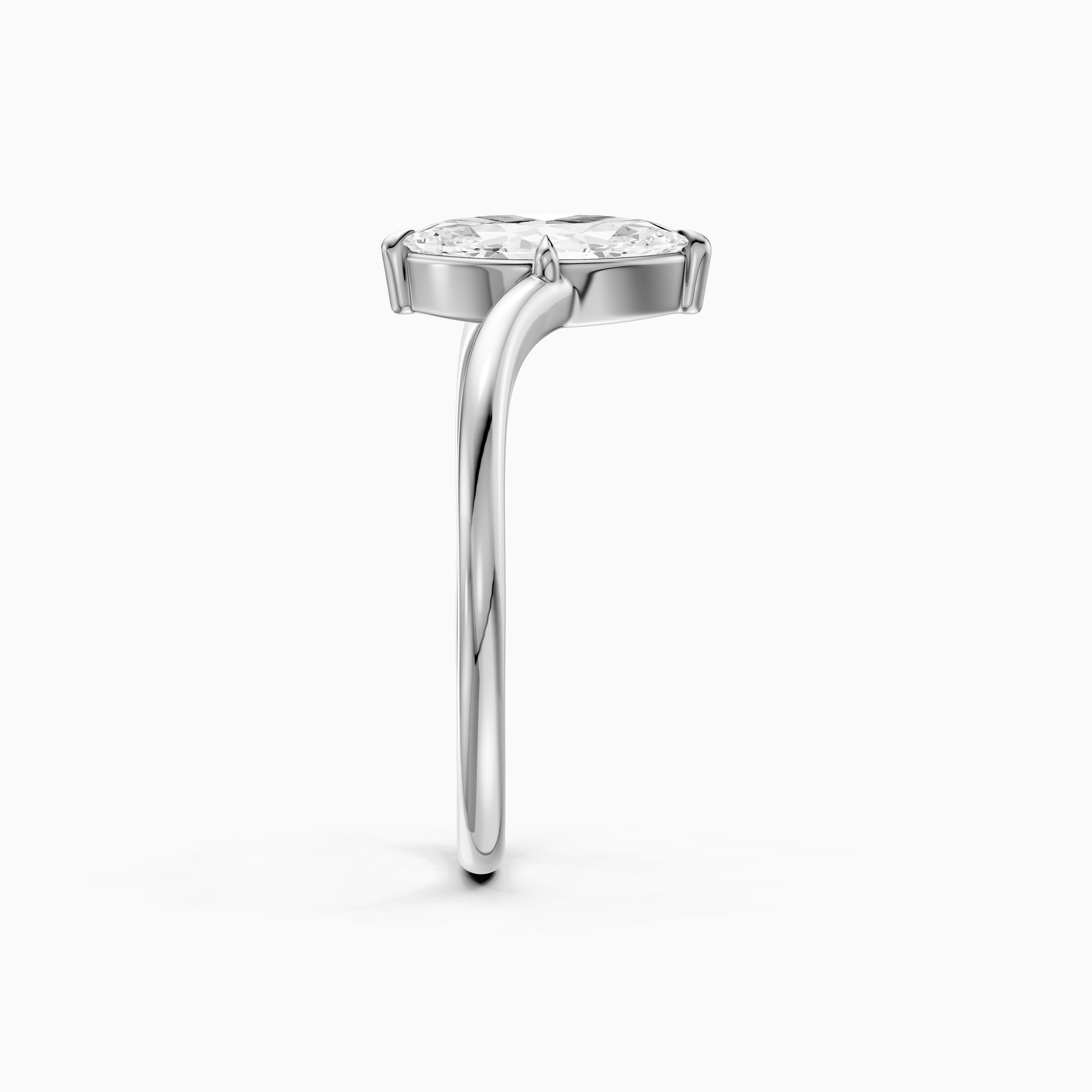 Nevaeh Marquise Cut Moissanite Diamond Chevron Solitaire Ring