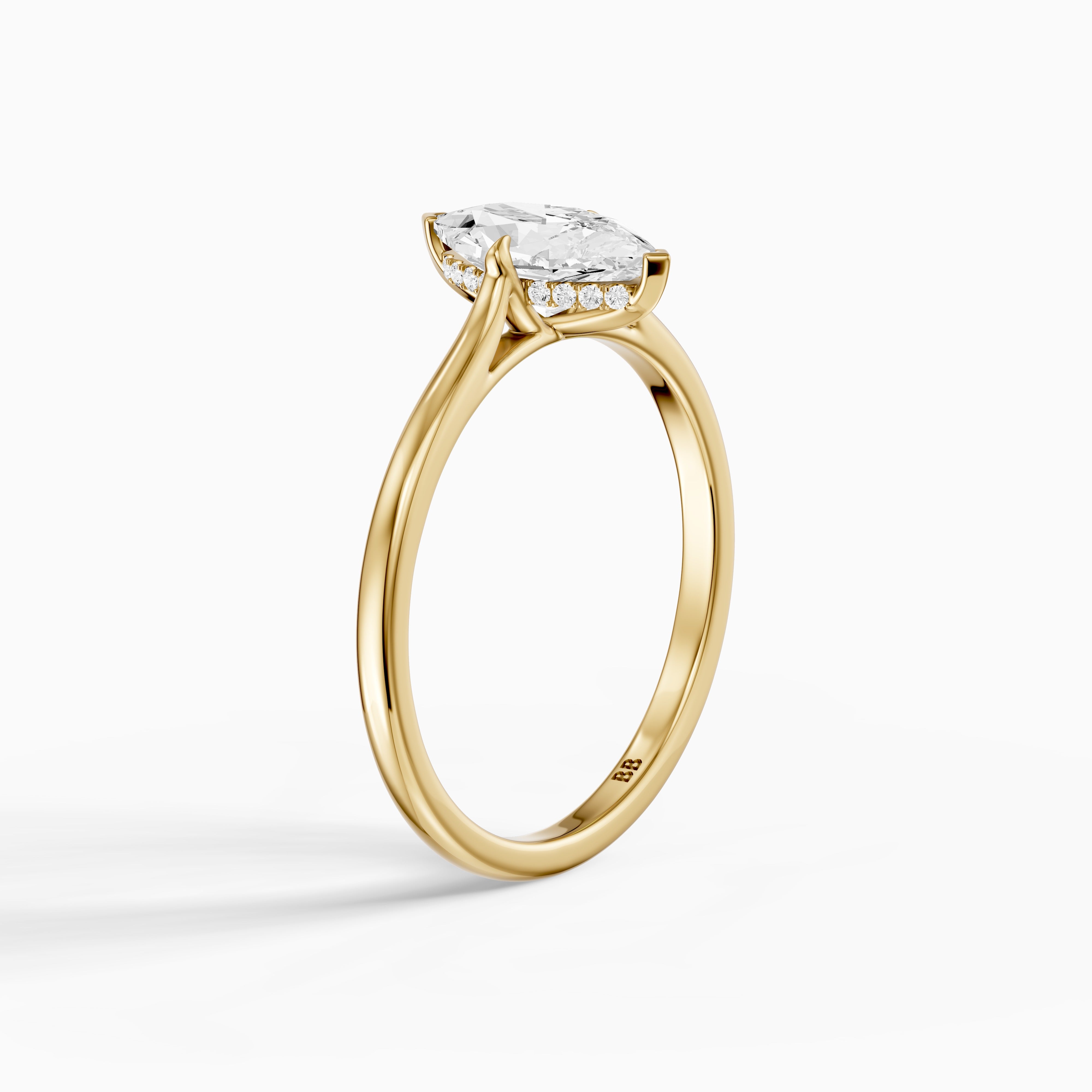 Alina Dutch Marquise Cut Hidden Halo Lab Grown Diamond Ring
