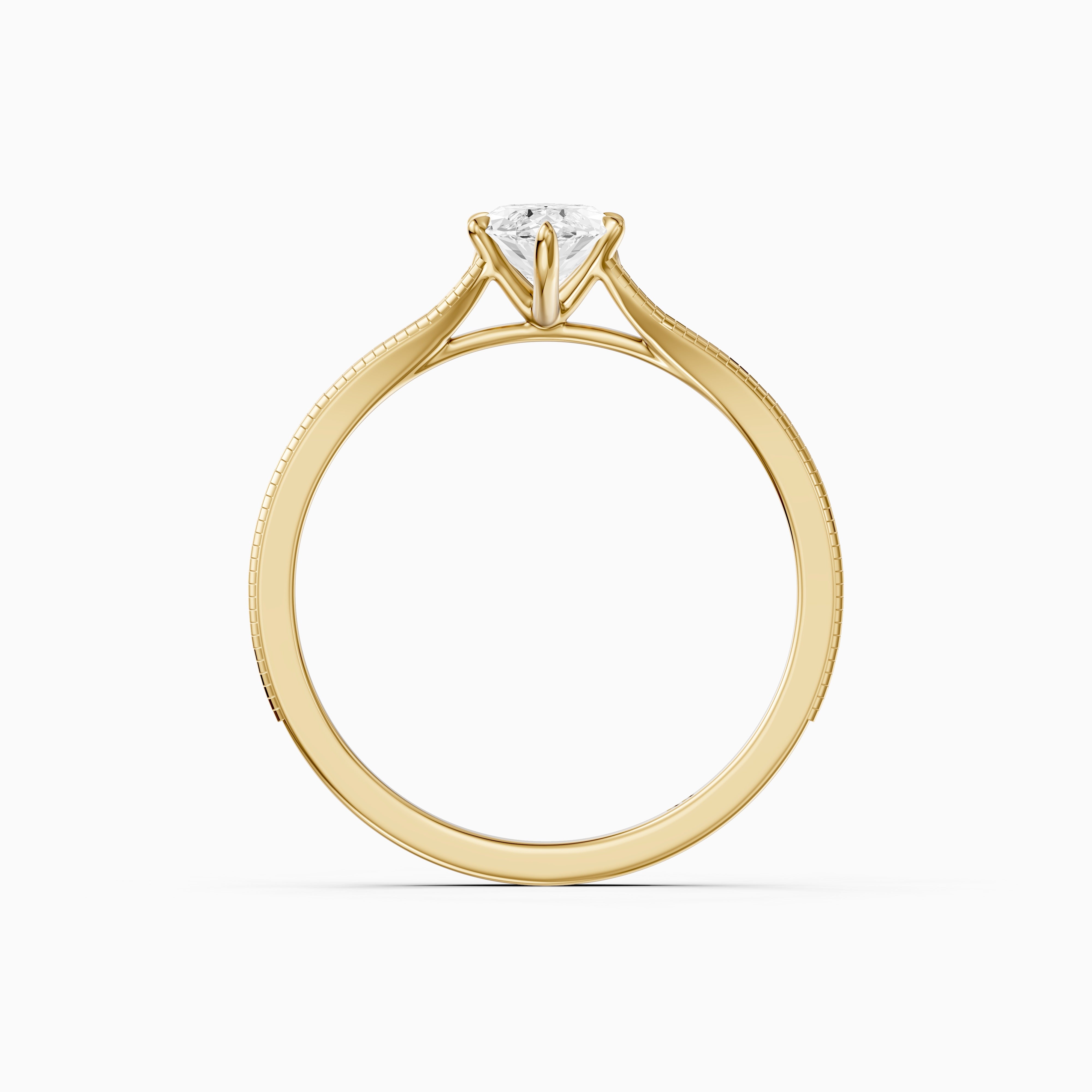 Valeria Marquise Cut Vintage Solitaire Lab Grown Diamond Ring