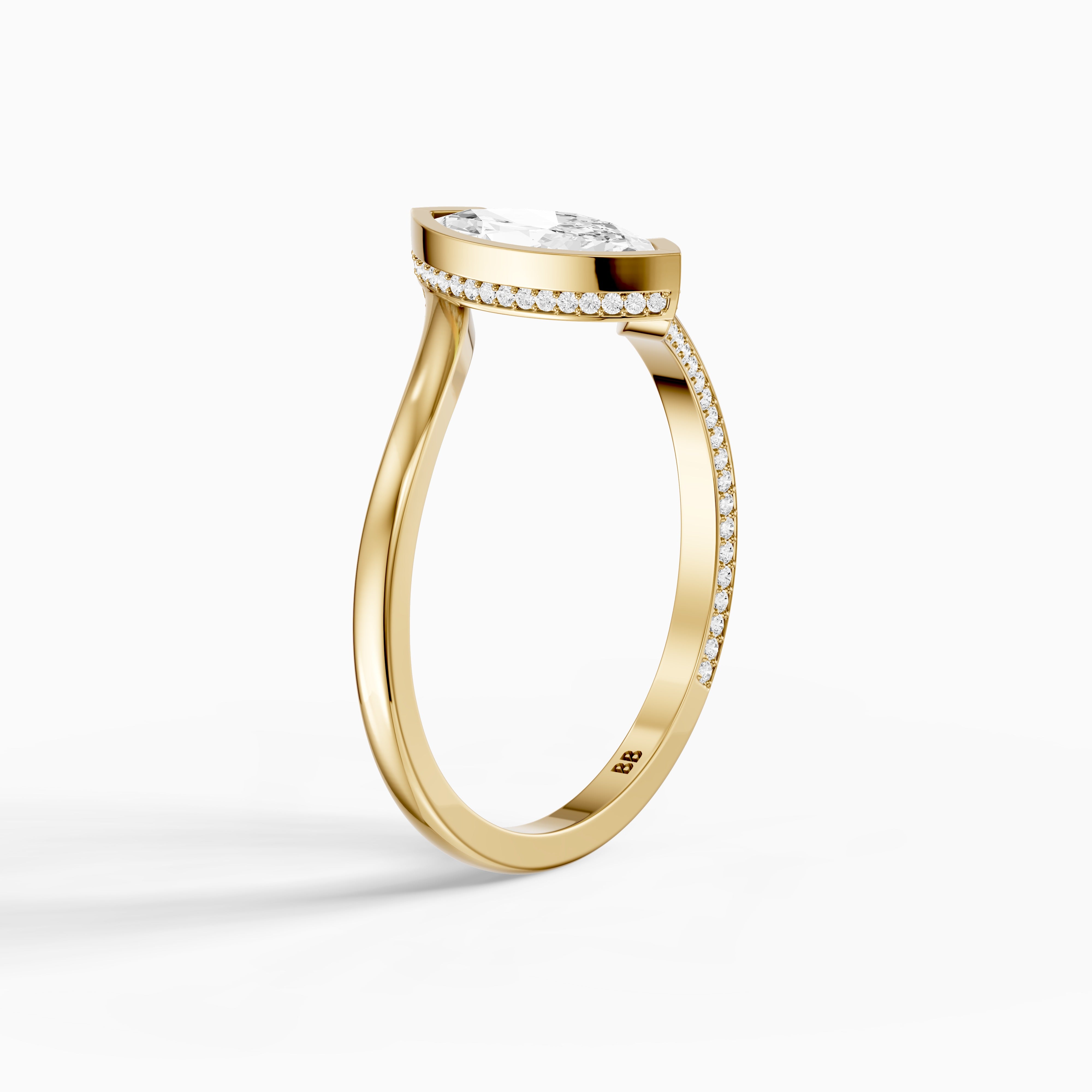 Sienna Marquise Cut Bezel Lab Grown Diamond Ring