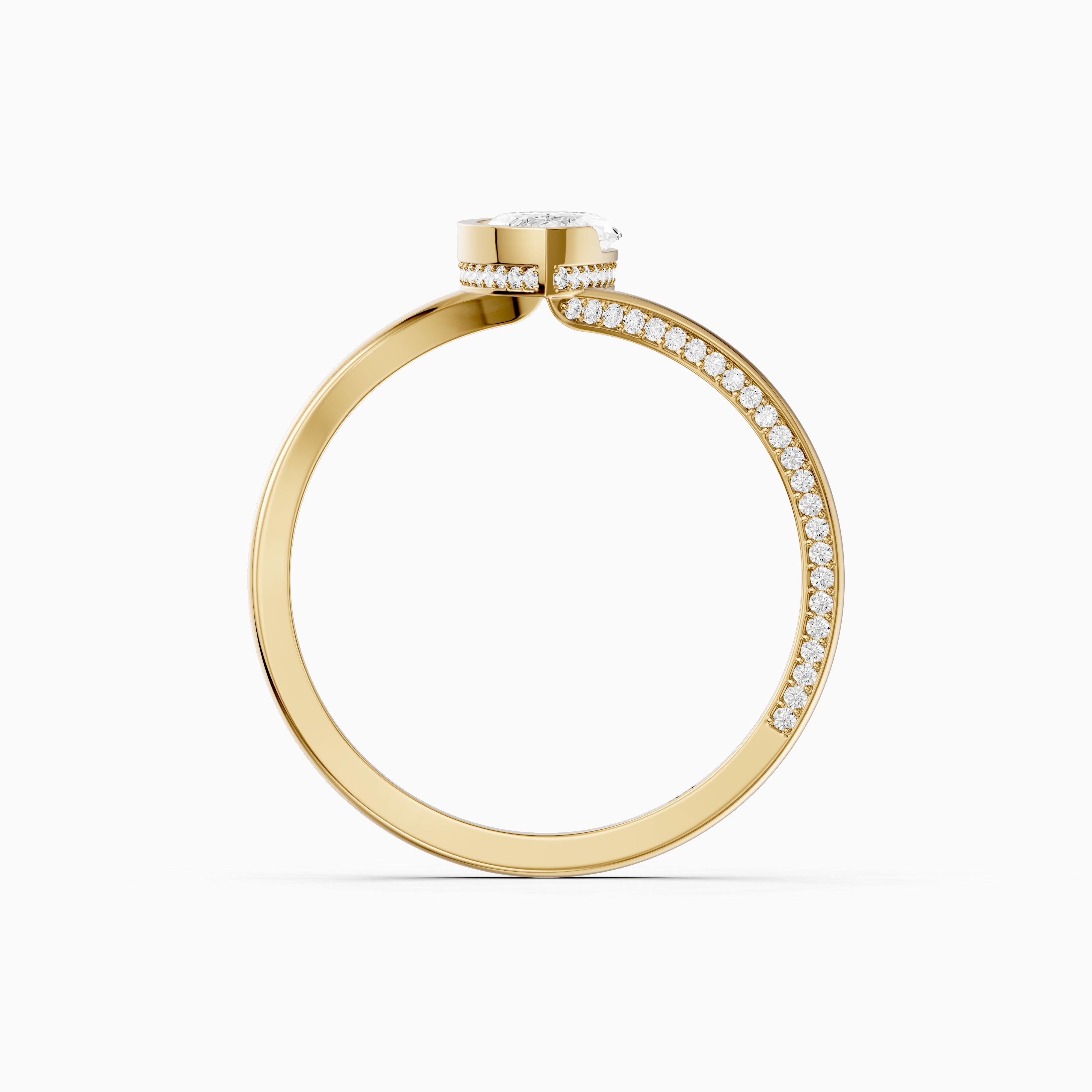 Sienna Marquise Cut Bezel Moissanite Diamond Ring