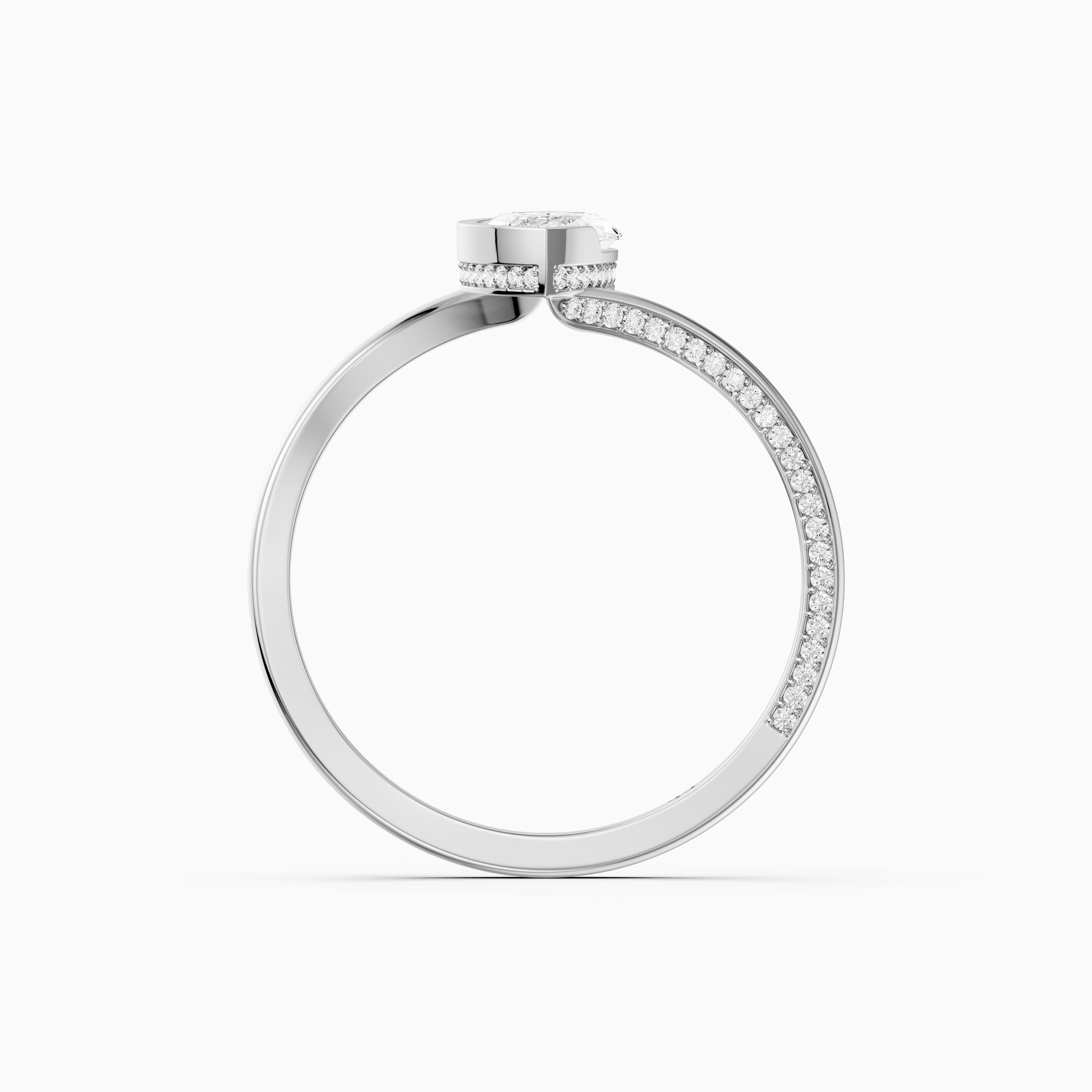Sienna Marquise Cut Bezel Moissanite Diamond Ring