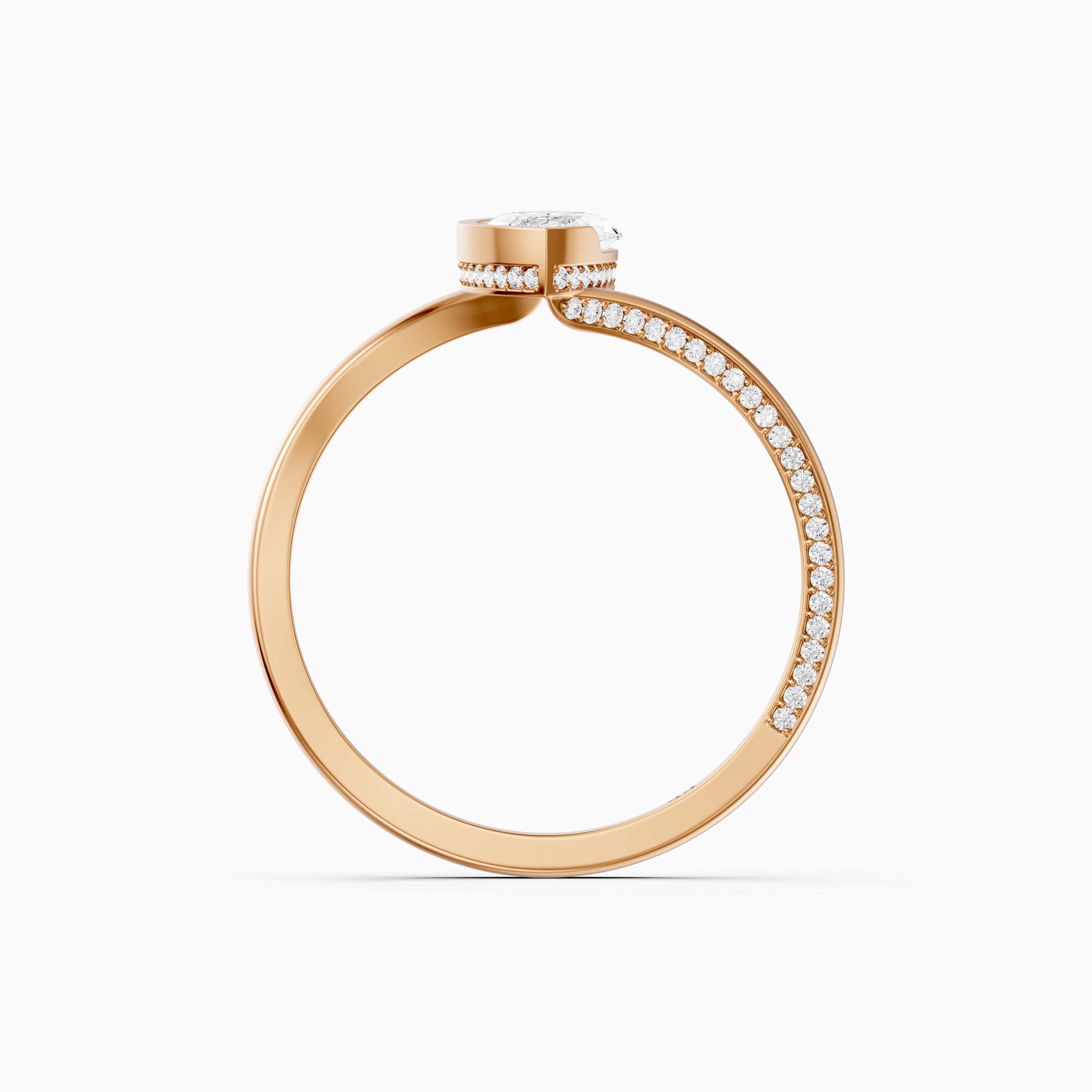 Sienna Marquise Cut Bezel Moissanite Diamond Ring