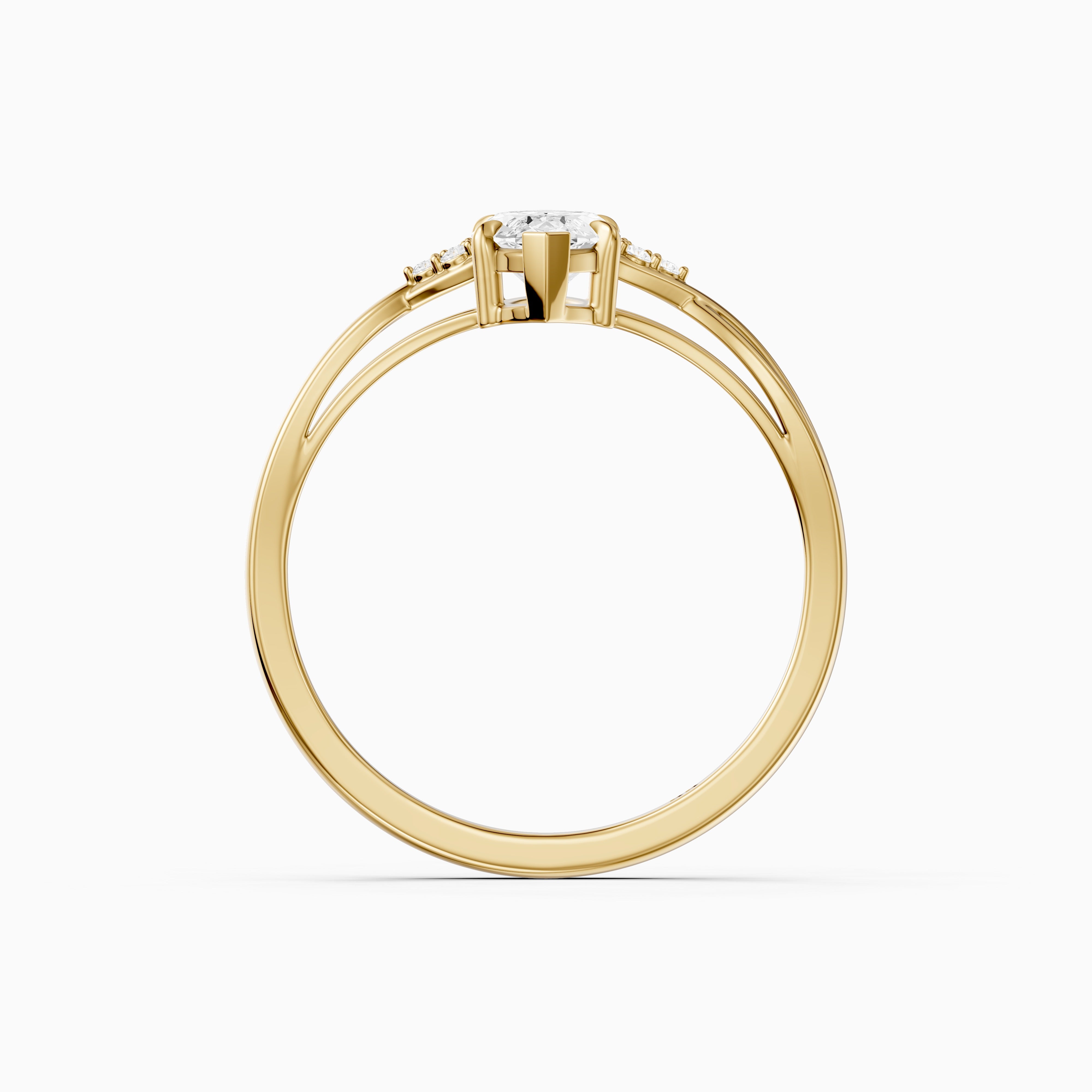 Lia Marquise Cut Twisted Band Lab Grown Diamond Ring