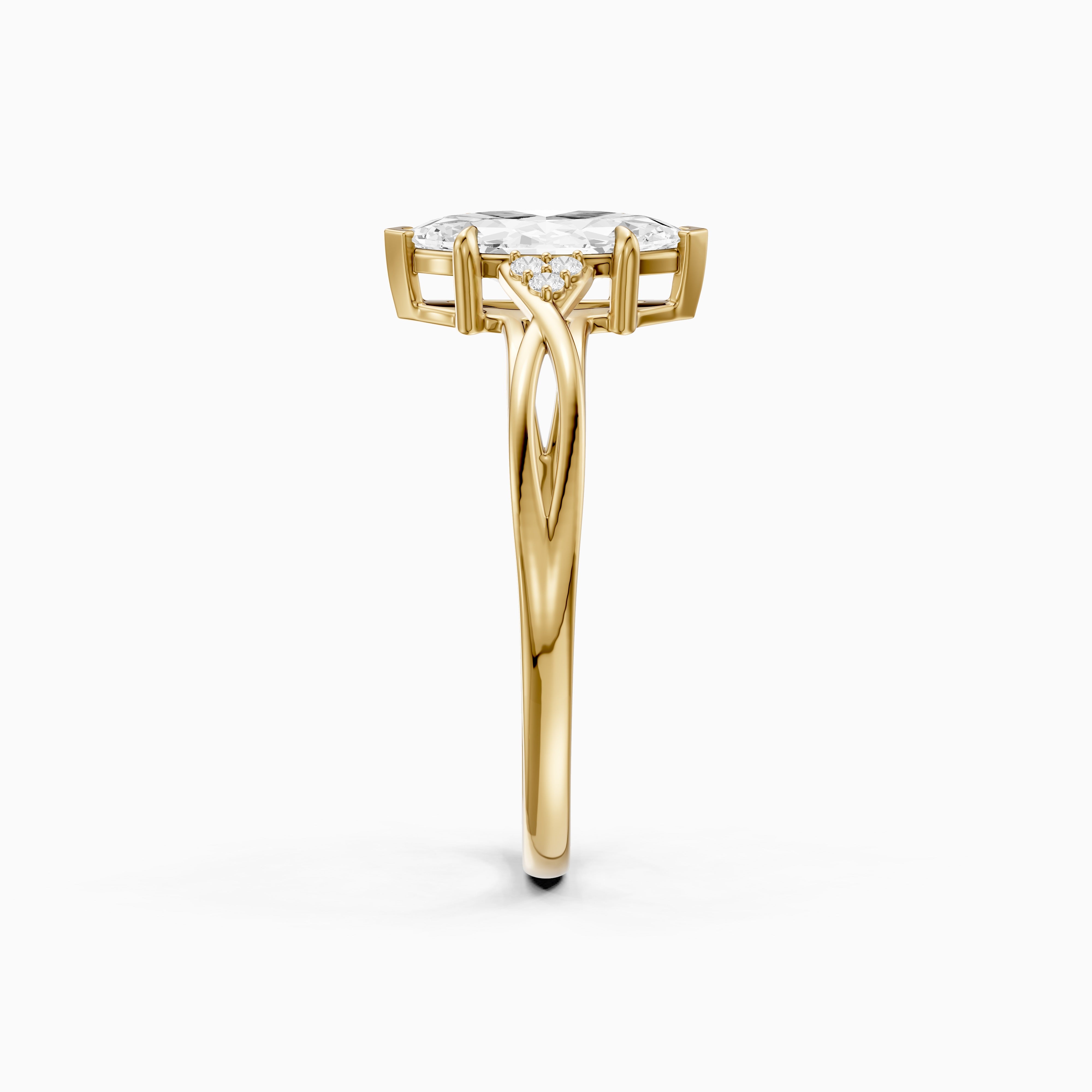 Lia Marquise Cut Twisted Band Lab Grown Diamond Ring