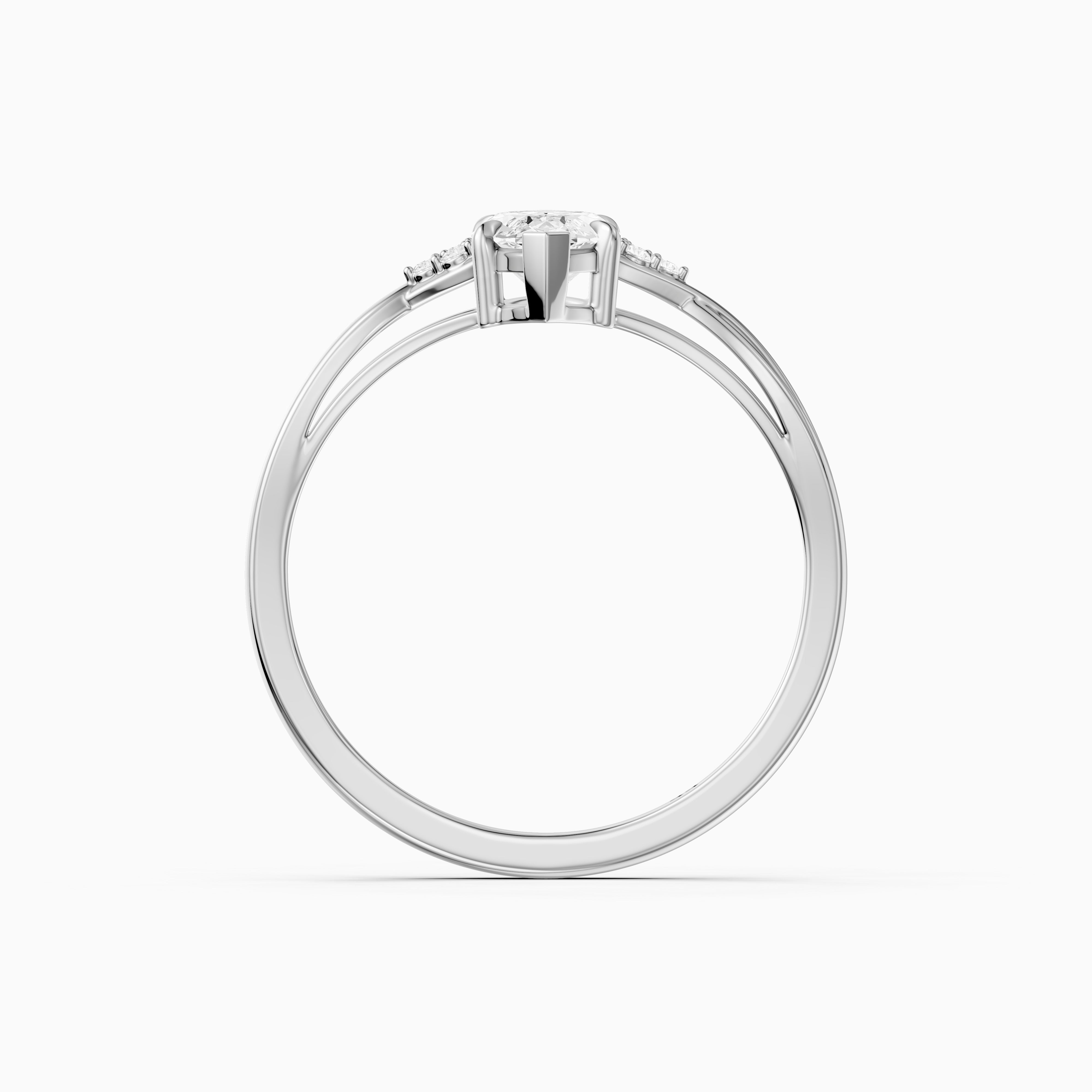 Lia Marquise Cut Twisted Band Lab Grown Diamond Ring