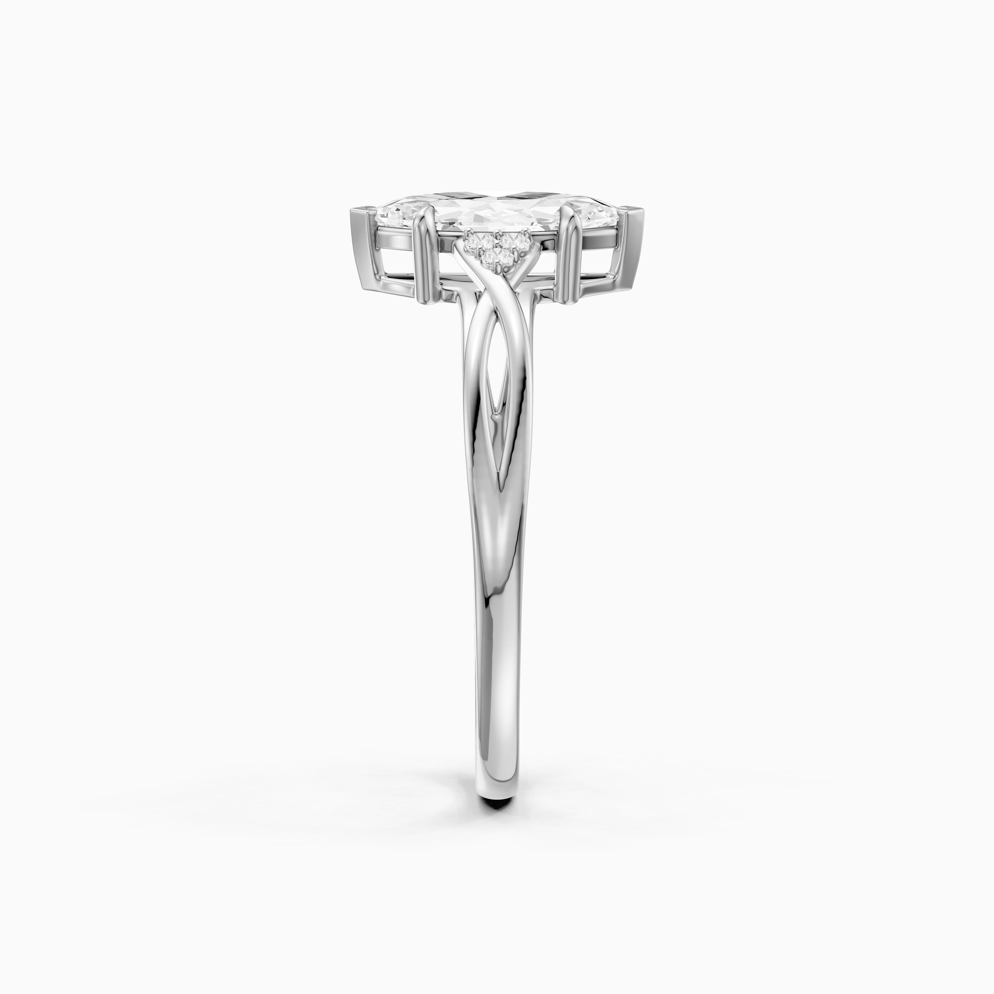 Lia Marquise Cut Twisted Band Lab Grown Diamond Ring