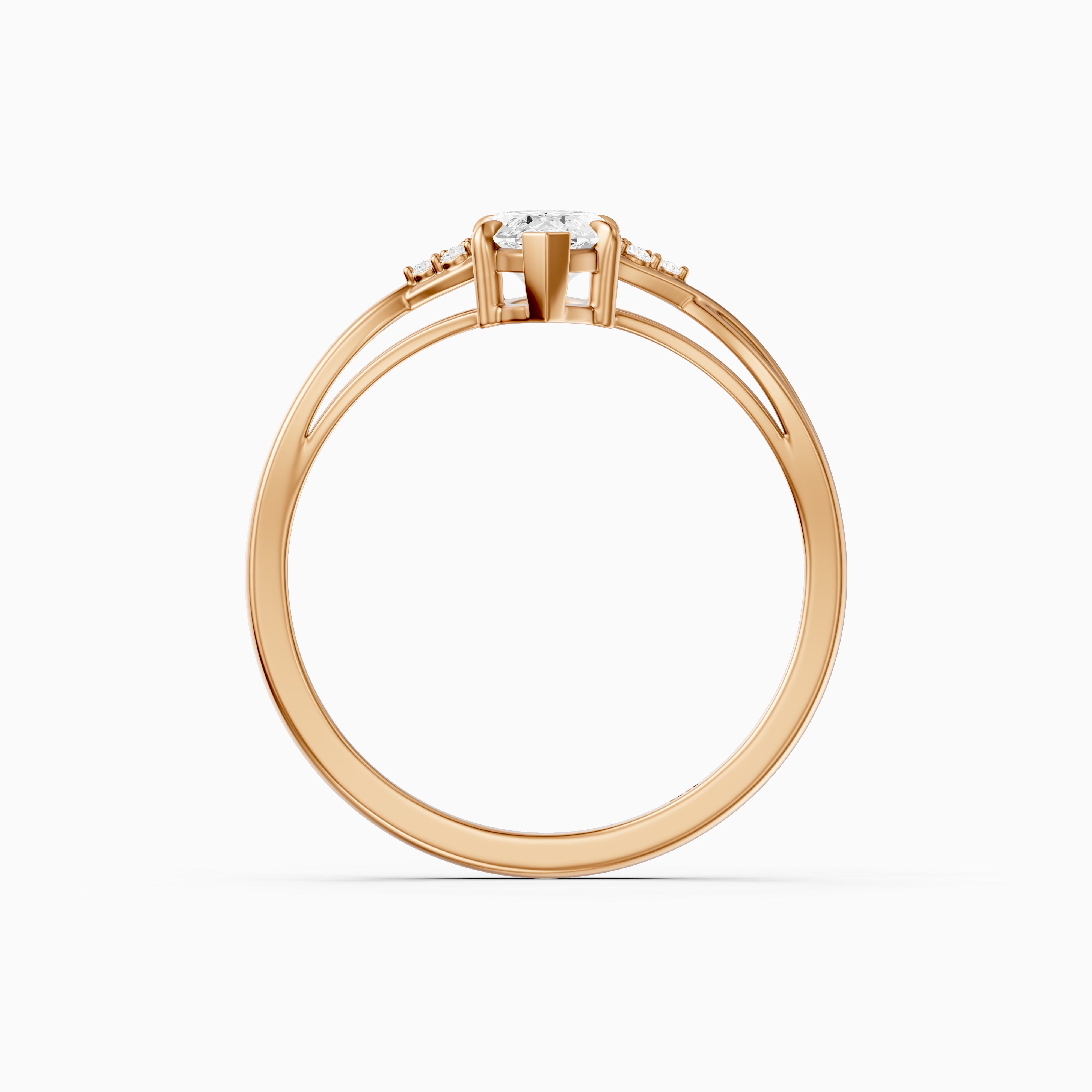 Lia Marquise Cut Twisted Band Lab Grown Diamond Ring