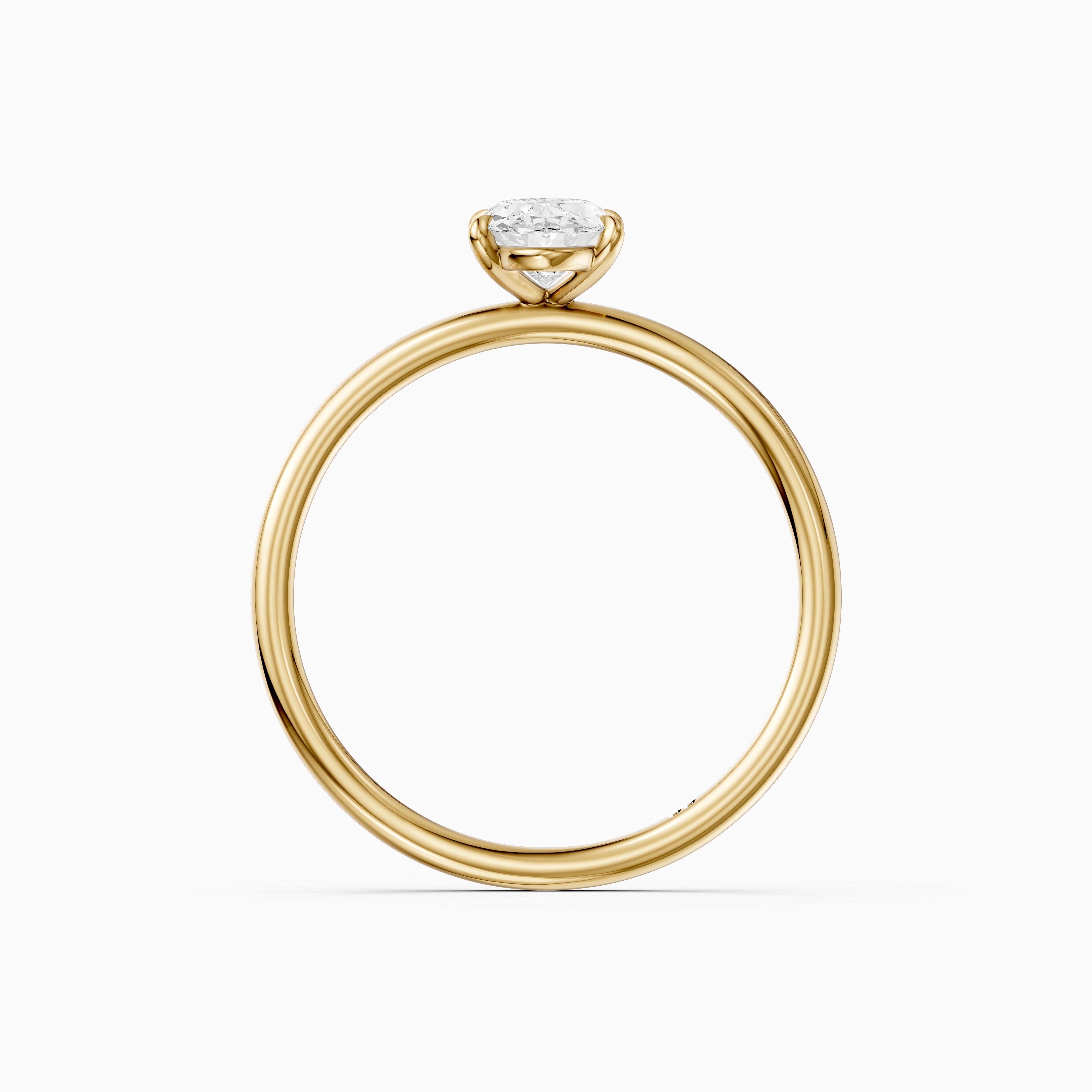 Valerie Moval Cut Solitaire Moissanite Diamond Engagement Ring