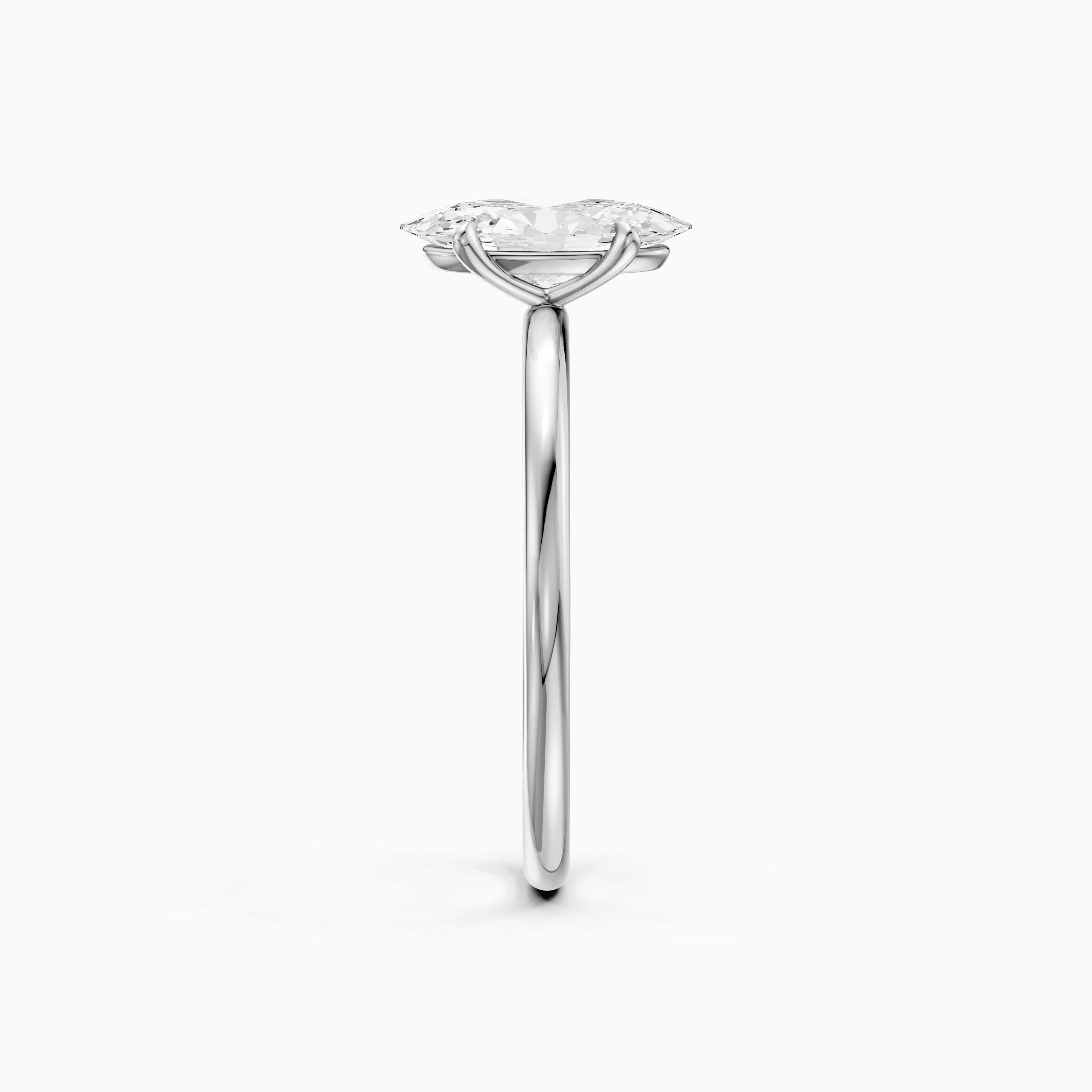 Valerie Moval Cut Solitaire Moissanite Diamond Engagement Ring