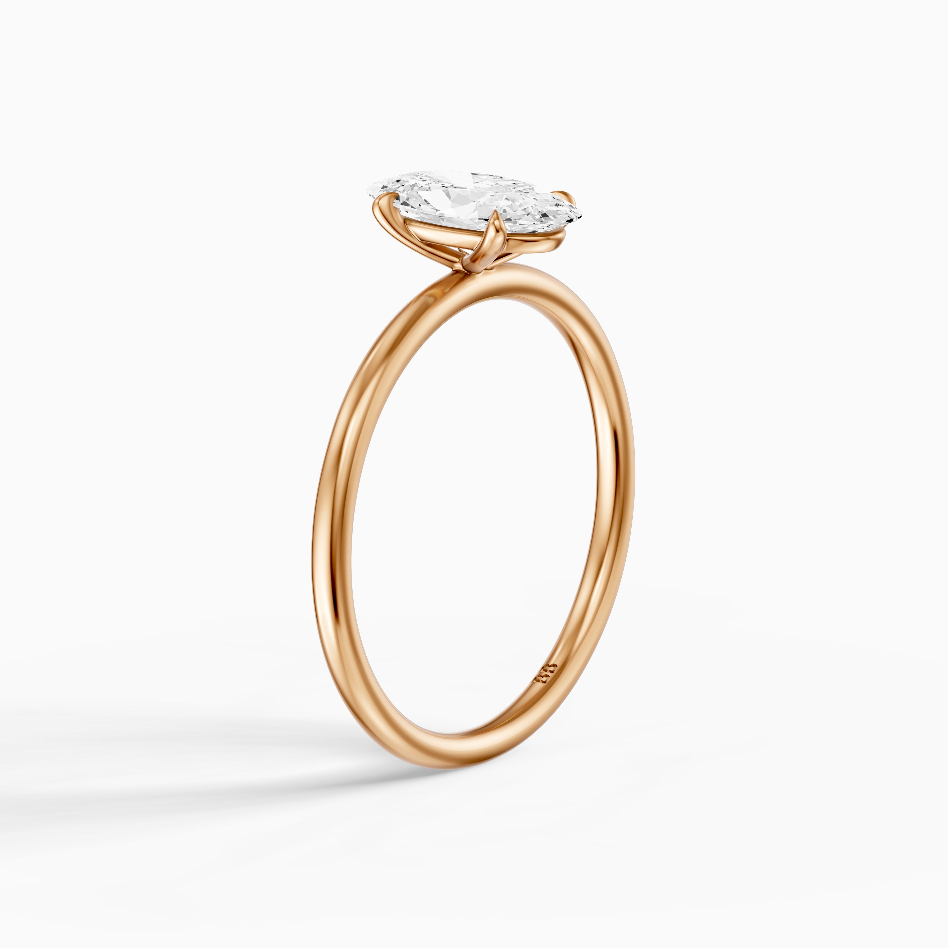 Valerie Moval Cut Solitaire Moissanite Diamond Engagement Ring