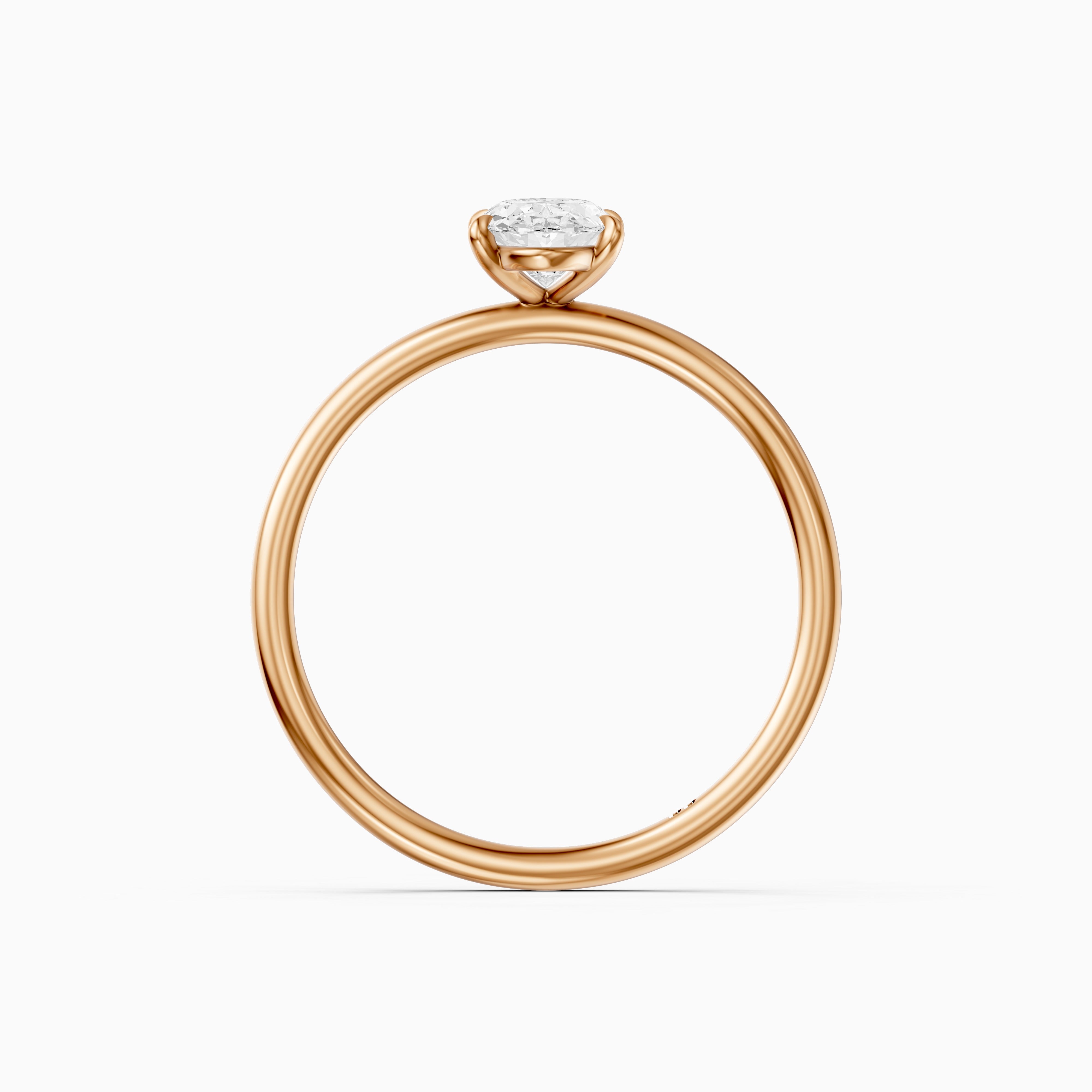 Valerie Moval Cut Solitaire Moissanite Diamond Engagement Ring