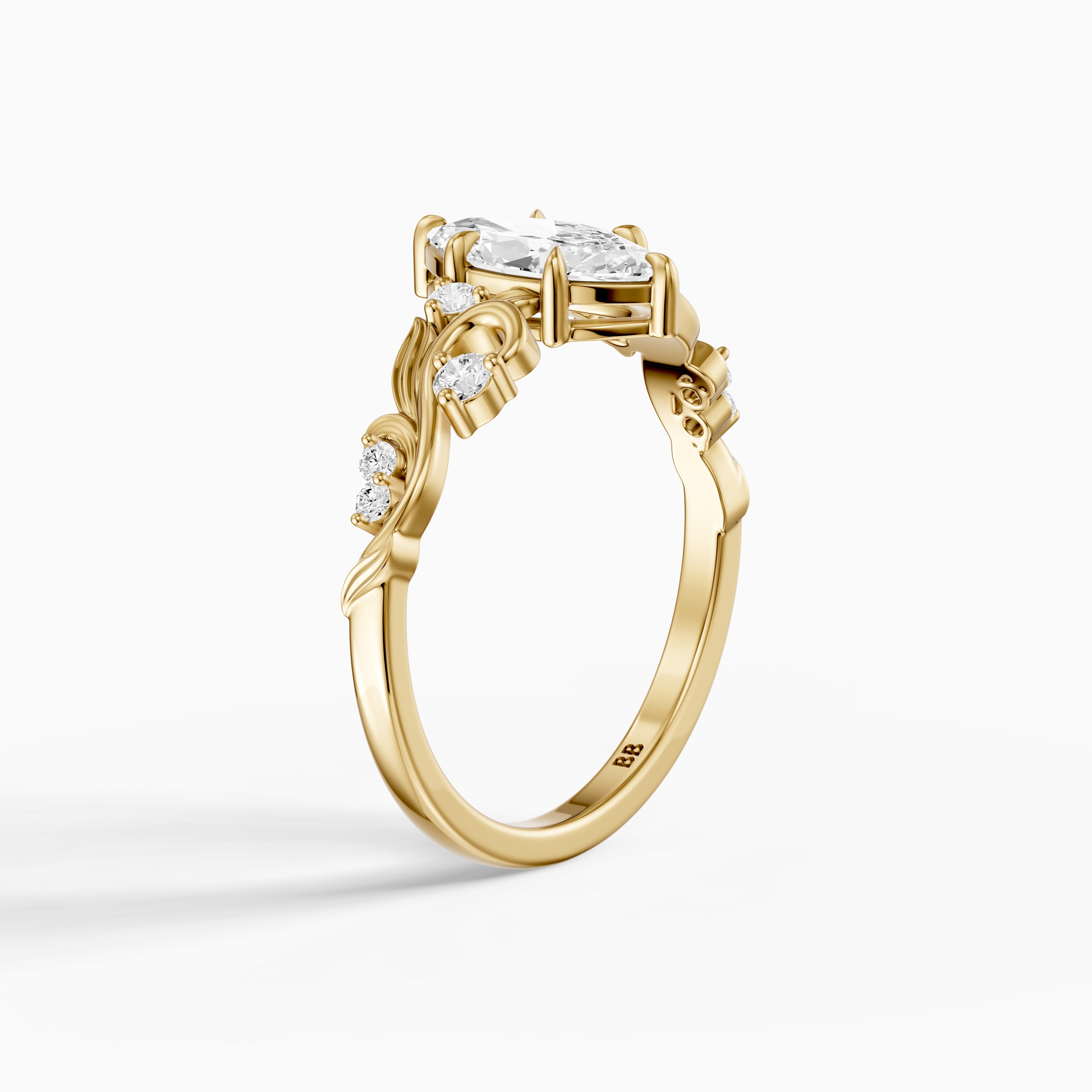 Lennon Marquise Cut Nature Inspired Lab Grown Diamond Ring