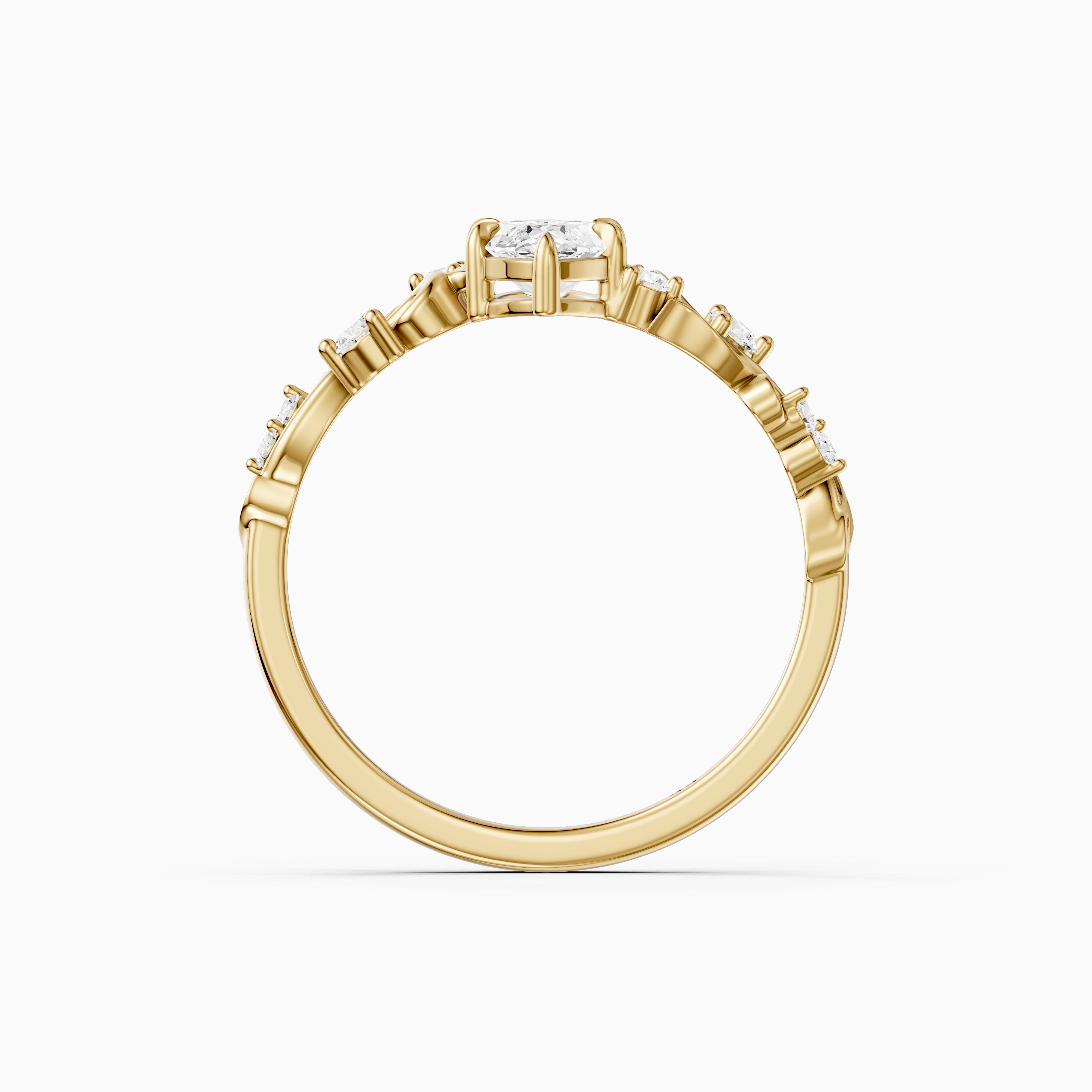 Lennon Marquise Cut Nature Inspired Lab Grown Diamond Ring