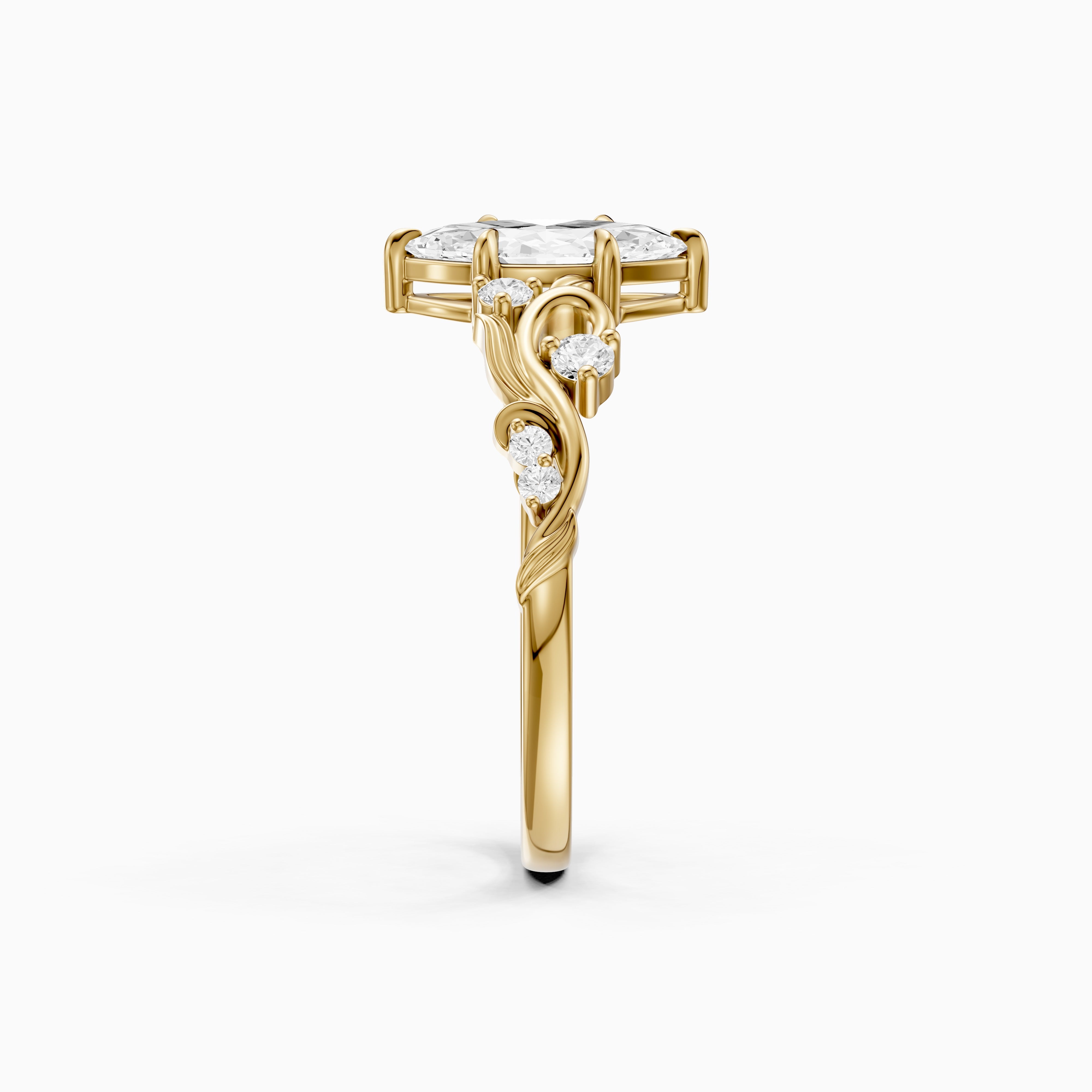 Lennon Marquise Cut Nature Inspired Lab Grown Diamond Ring