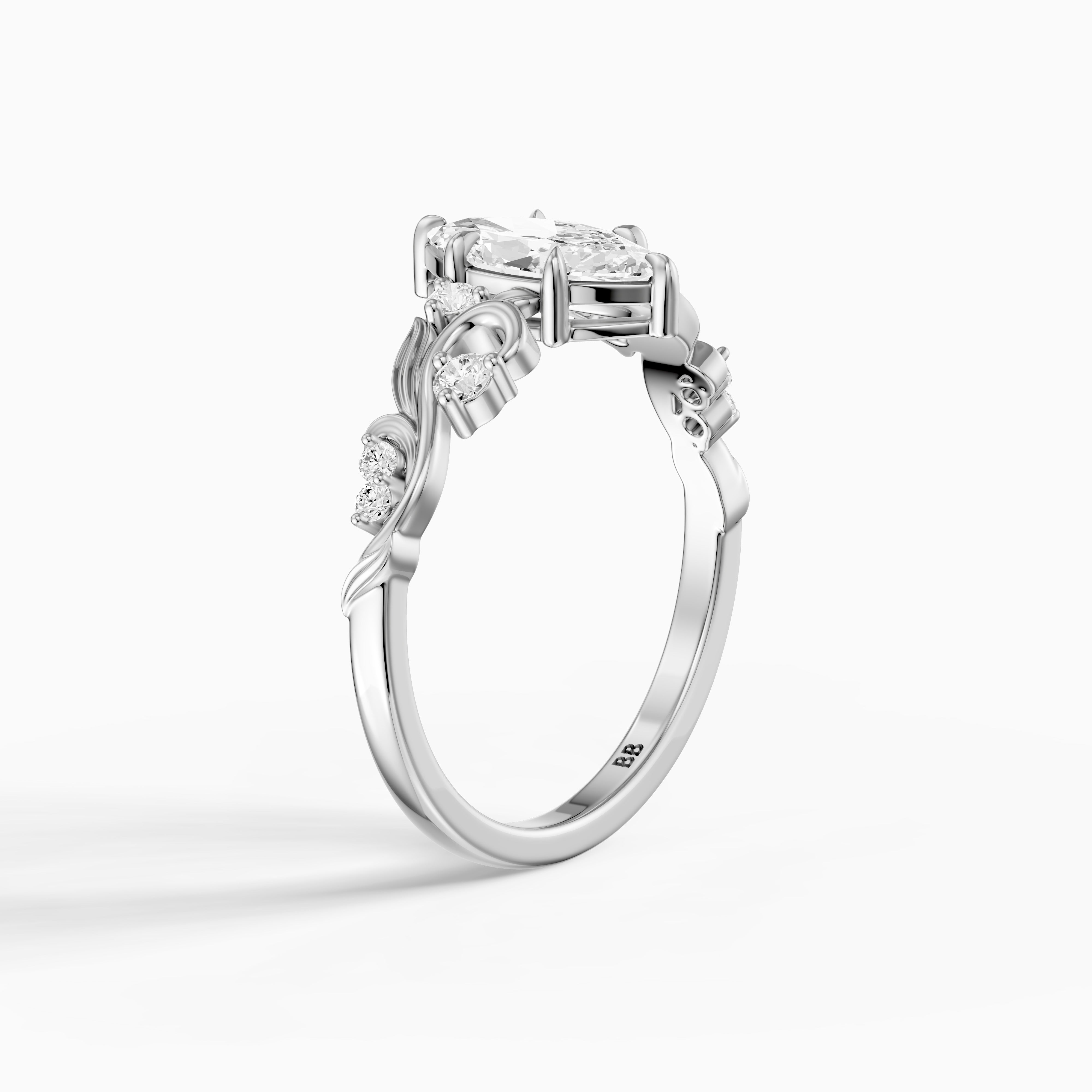 Lennon Marquise Cut Nature Inspired Lab Grown Diamond Ring