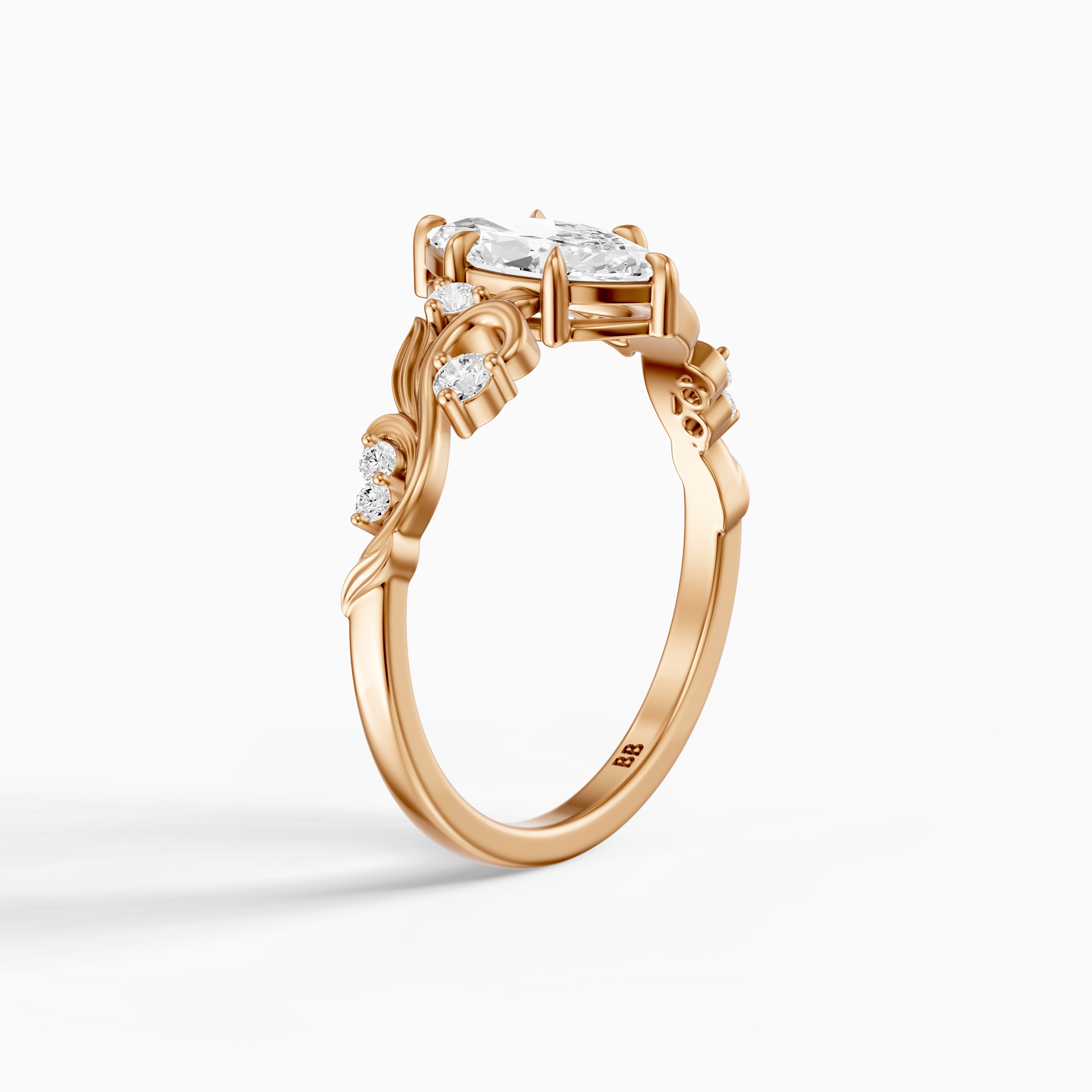 Lennon Marquise Cut Nature Inspired Lab Grown Diamond Ring