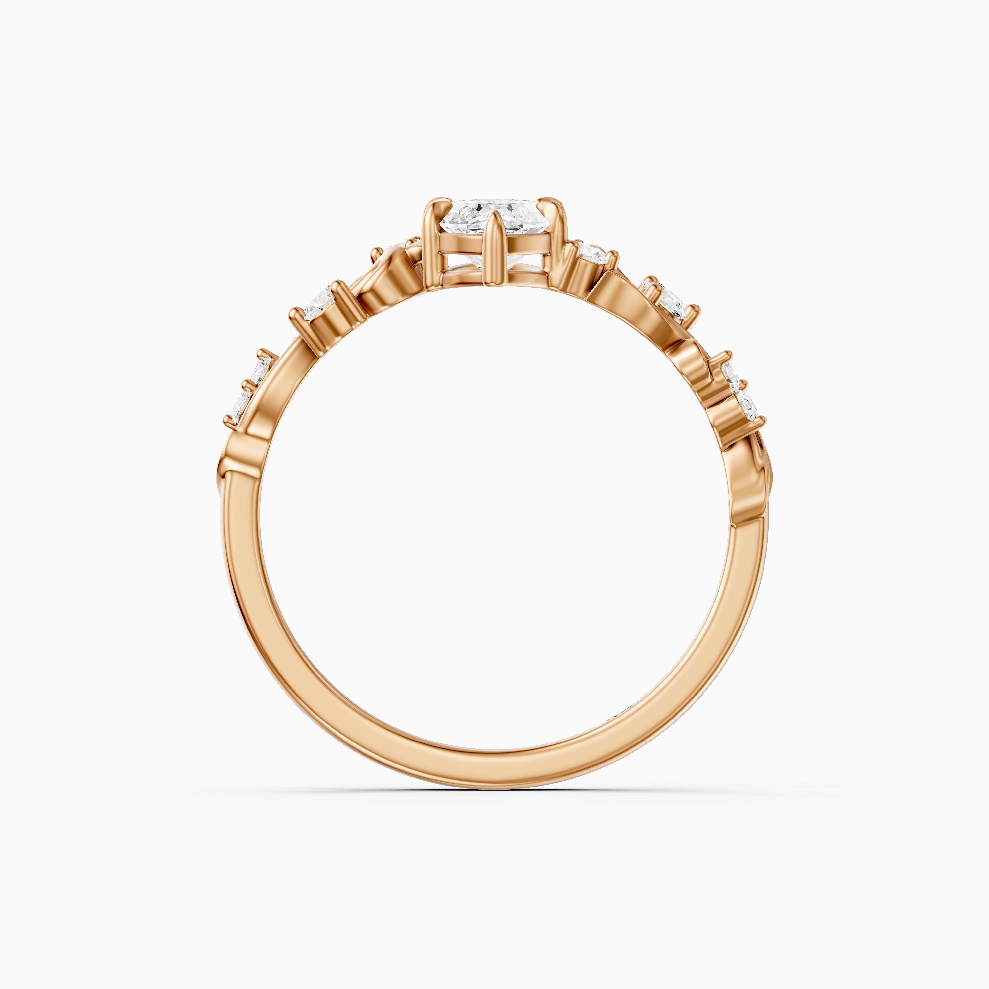 Lennon Marquise Cut Nature Inspired Lab Grown Diamond Ring
