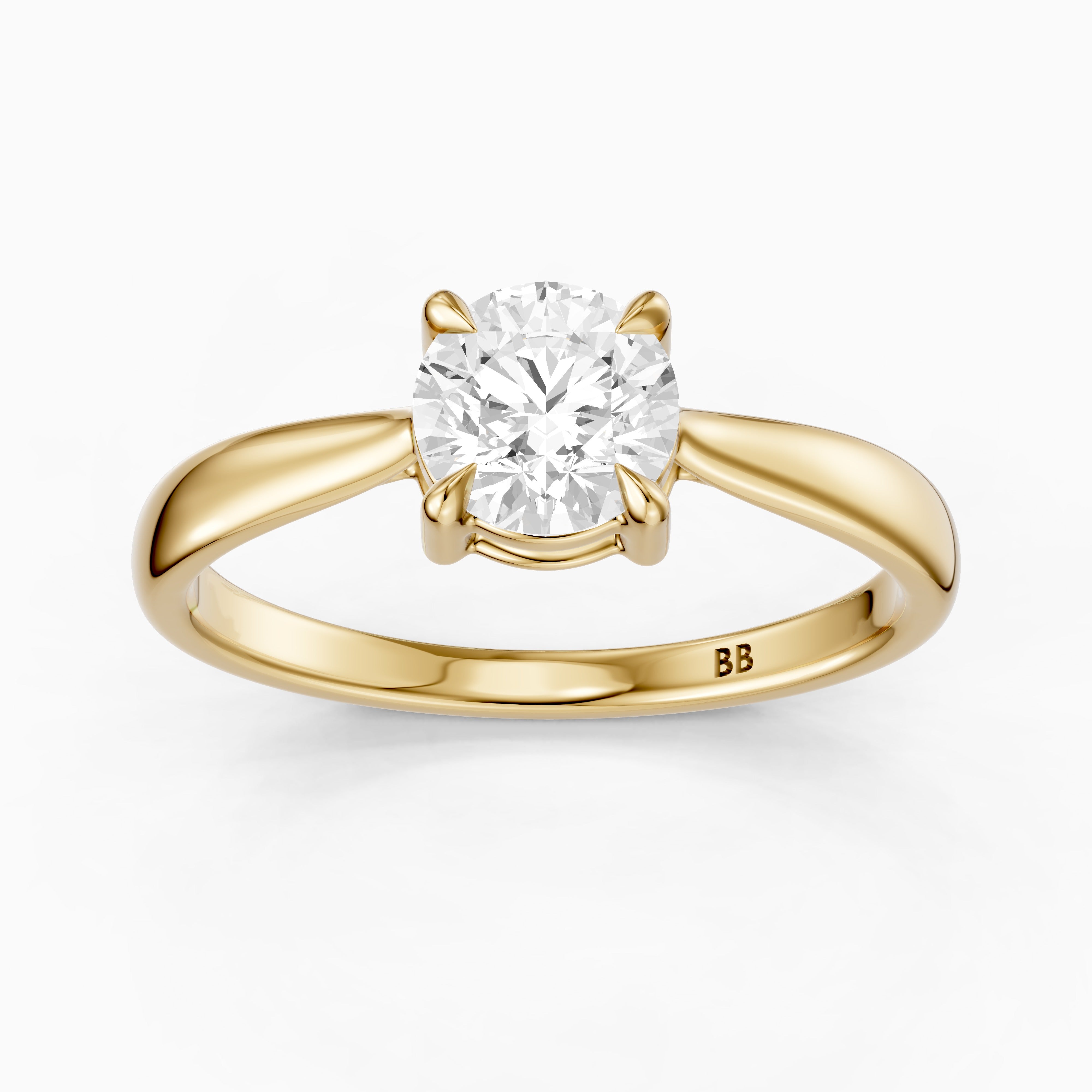 Peyton Round Cut Solitaire Lab Grown Diamond Engagement Ring