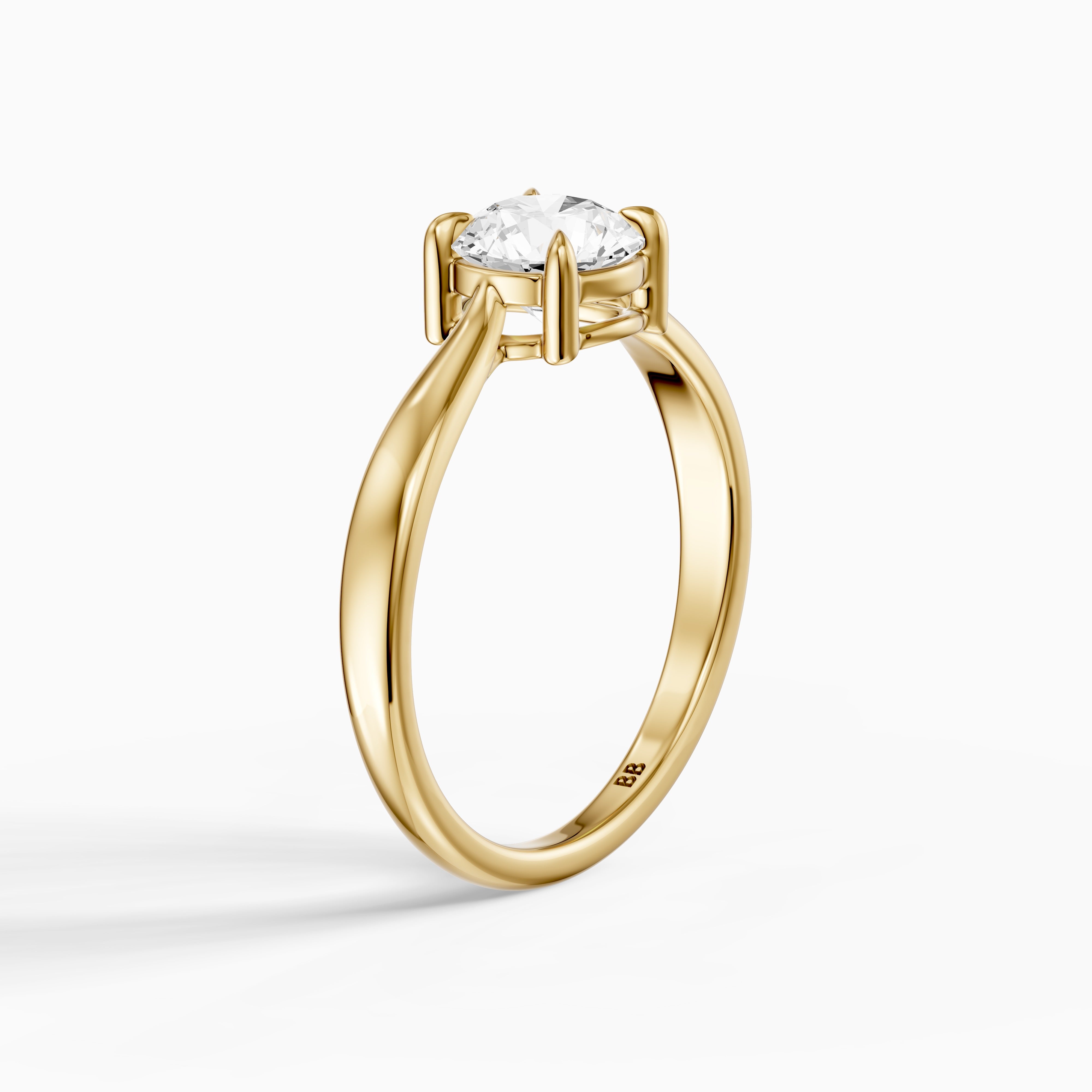 Peyton Round Cut Solitaire Lab Grown Diamond Engagement Ring