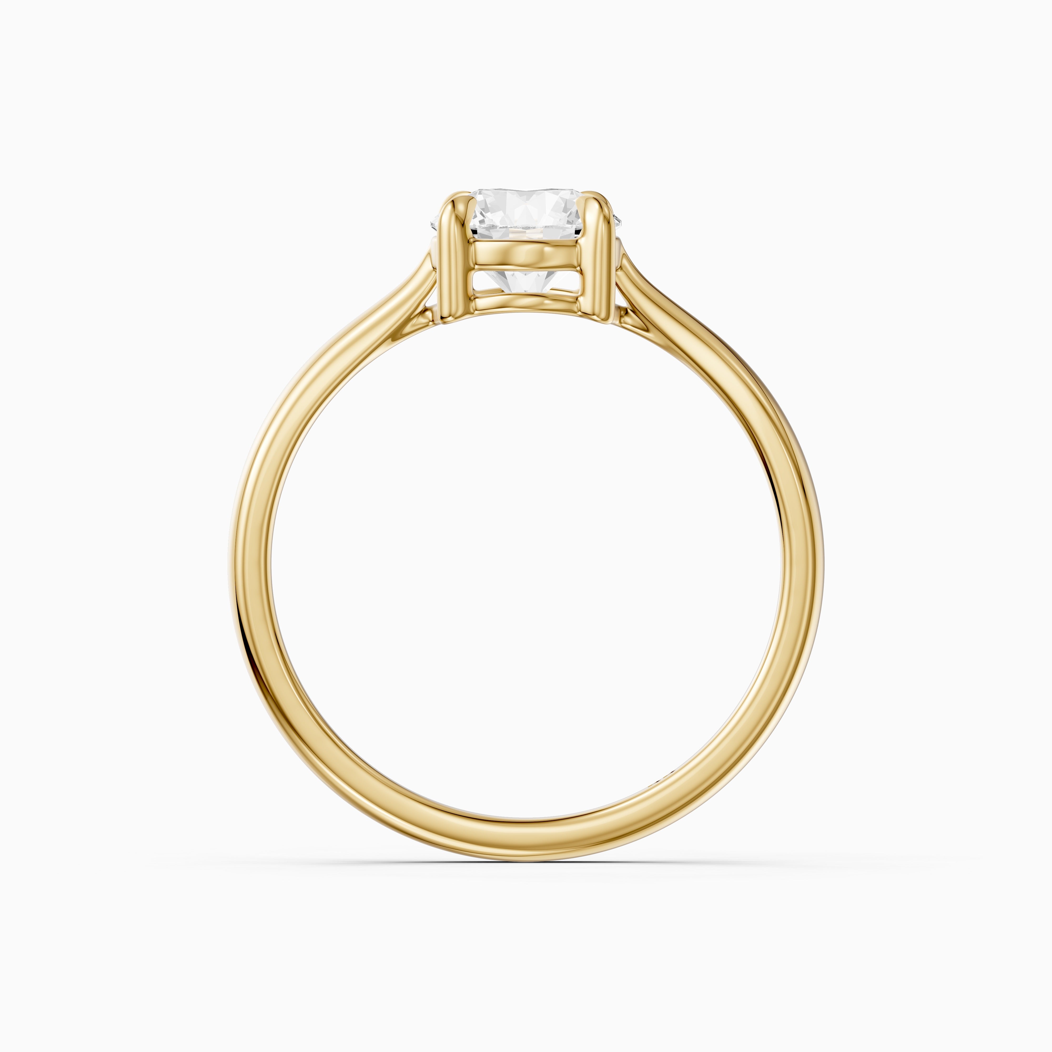 Peyton Round Cut Solitaire Moissanite Diamond Engagement Ring
