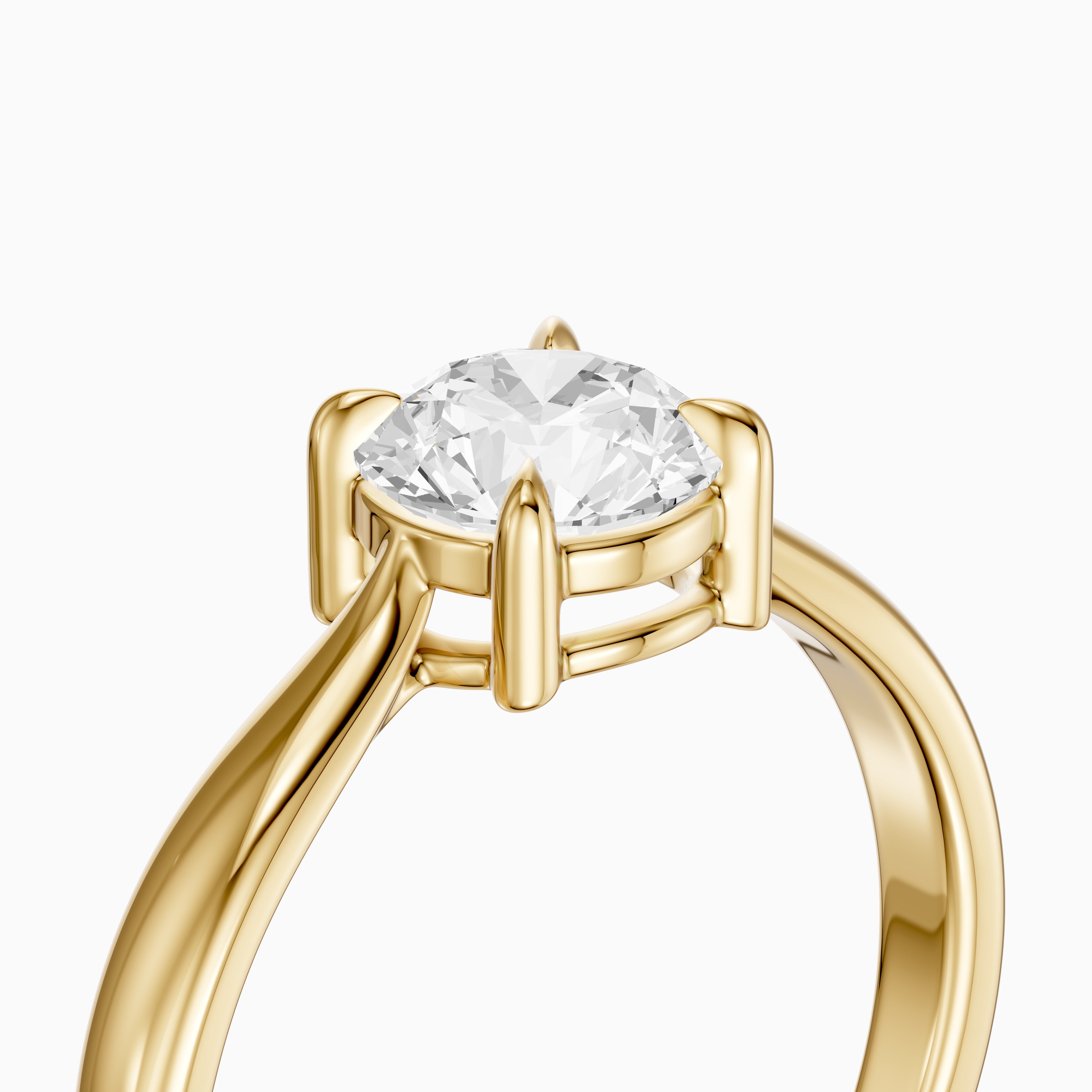 Peyton Round Cut Solitaire Moissanite Diamond Engagement Ring