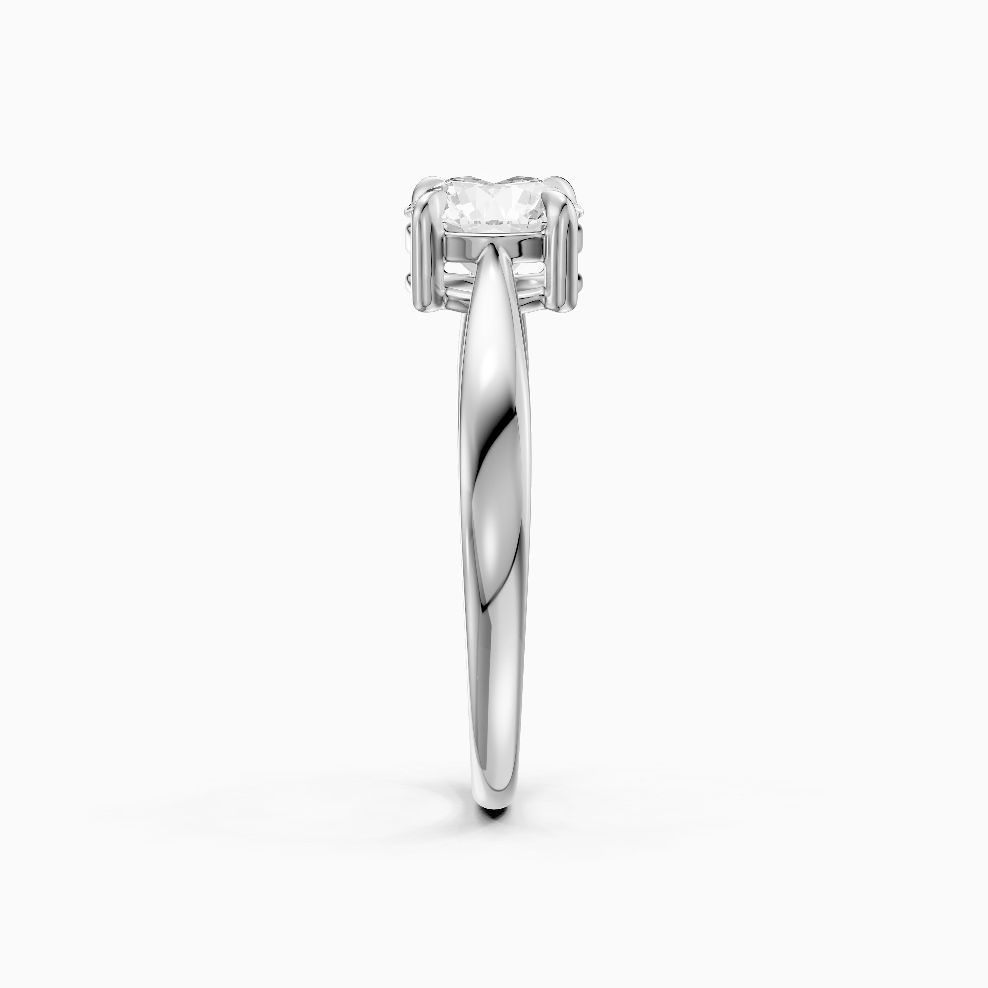 Peyton Round Cut Solitaire Moissanite Diamond Engagement Ring