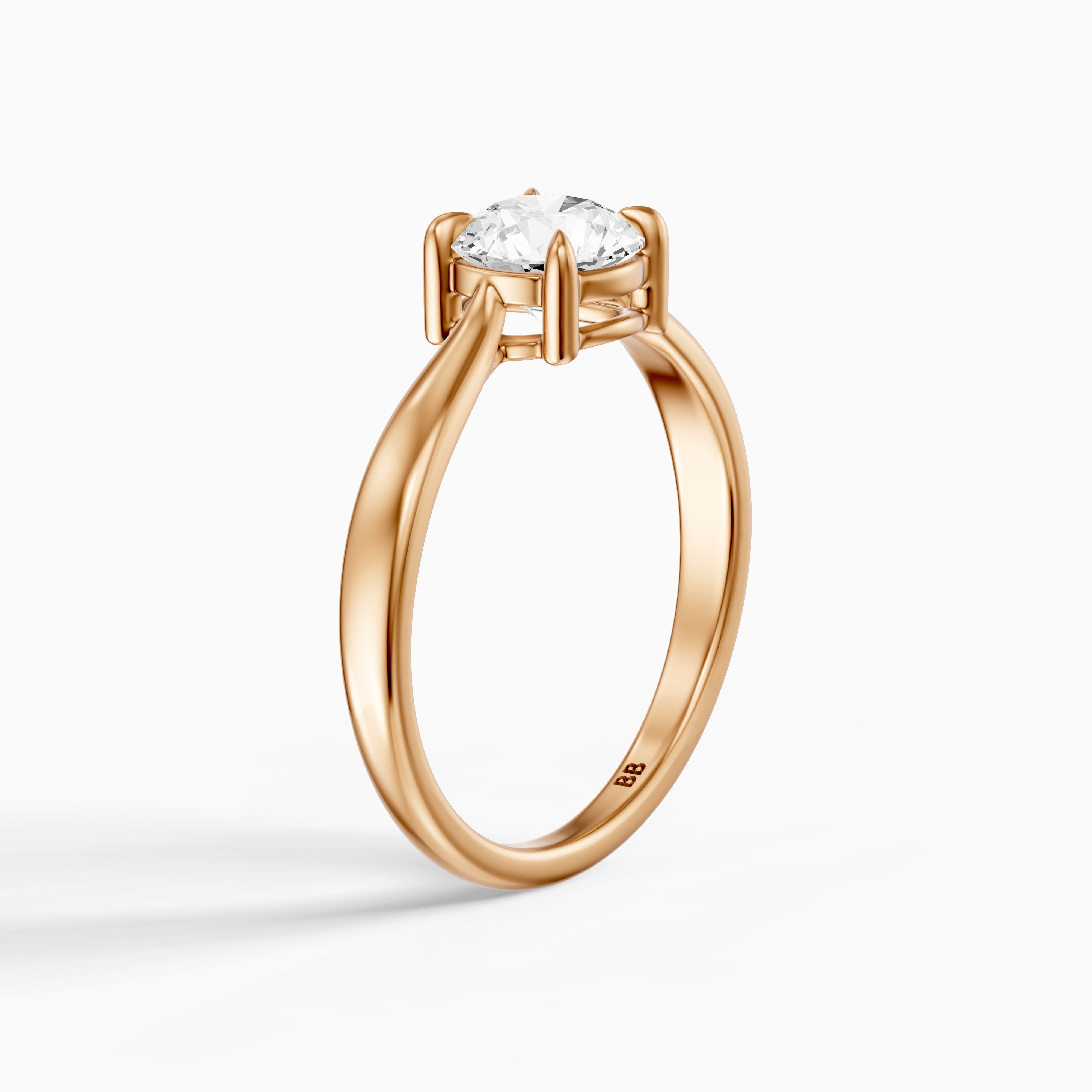 Peyton Round Cut Solitaire Moissanite Diamond Engagement Ring