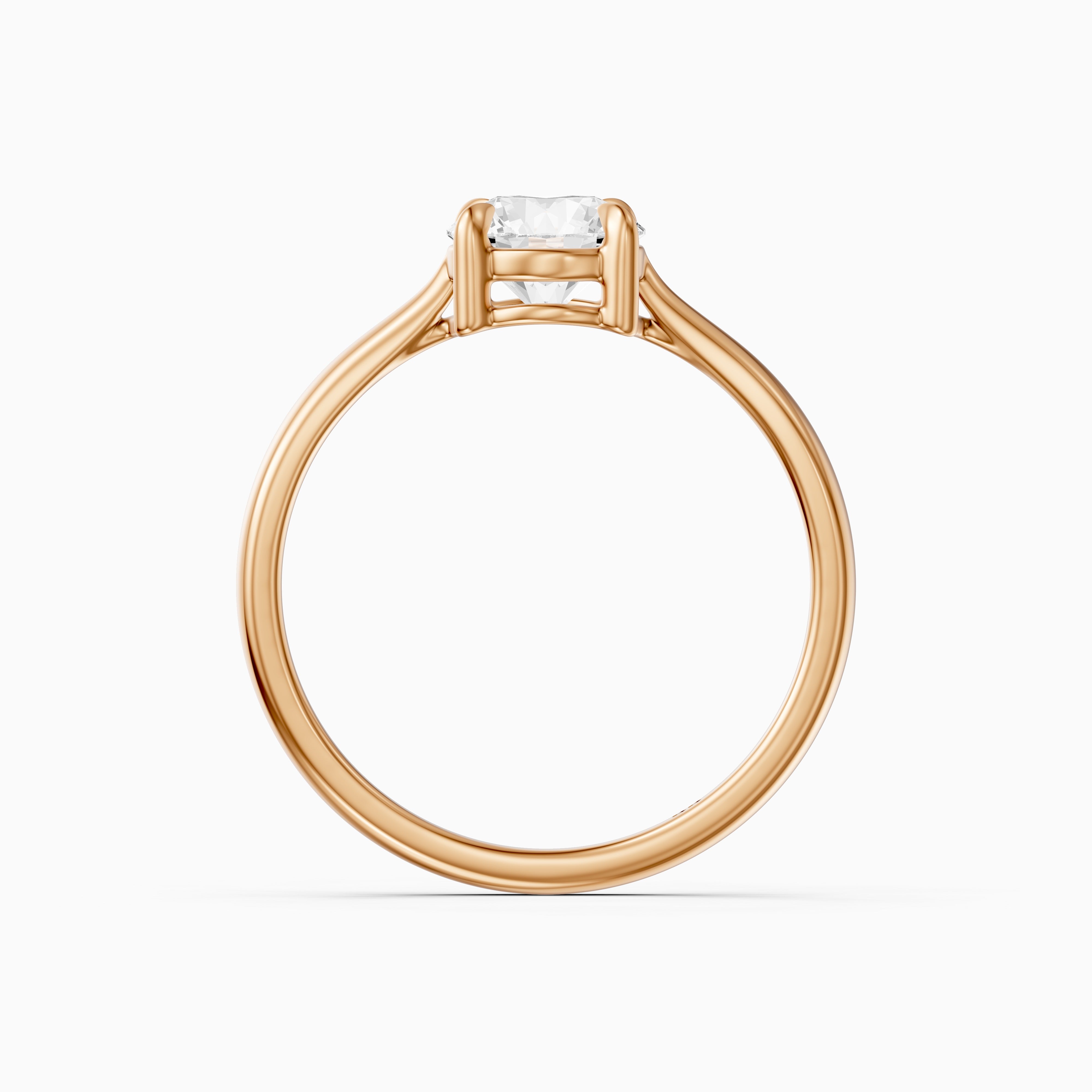 Peyton Round Cut Solitaire Moissanite Diamond Engagement Ring