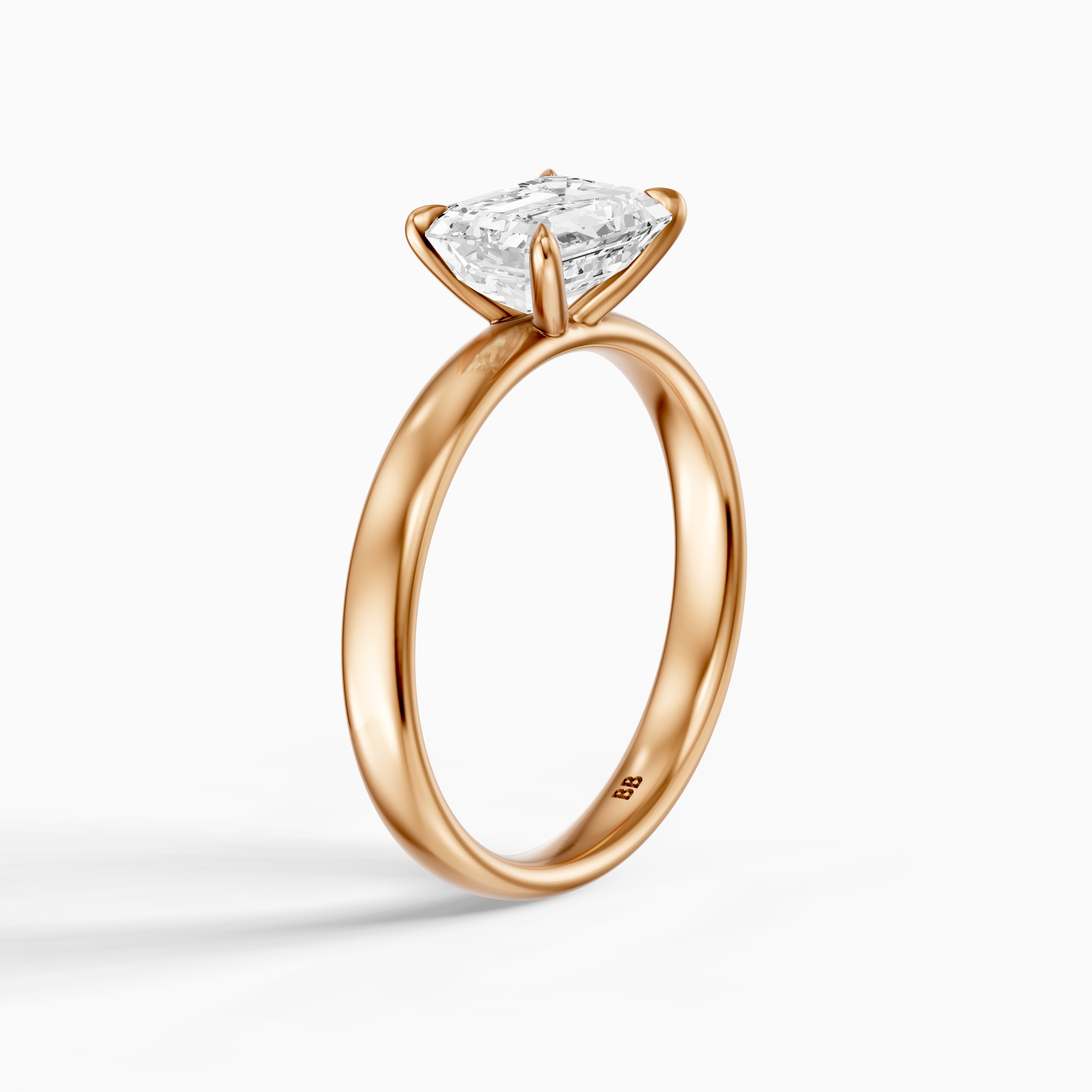 Blakely Emerald Cut East West Solitaire Lab Grown Diamond Ring
