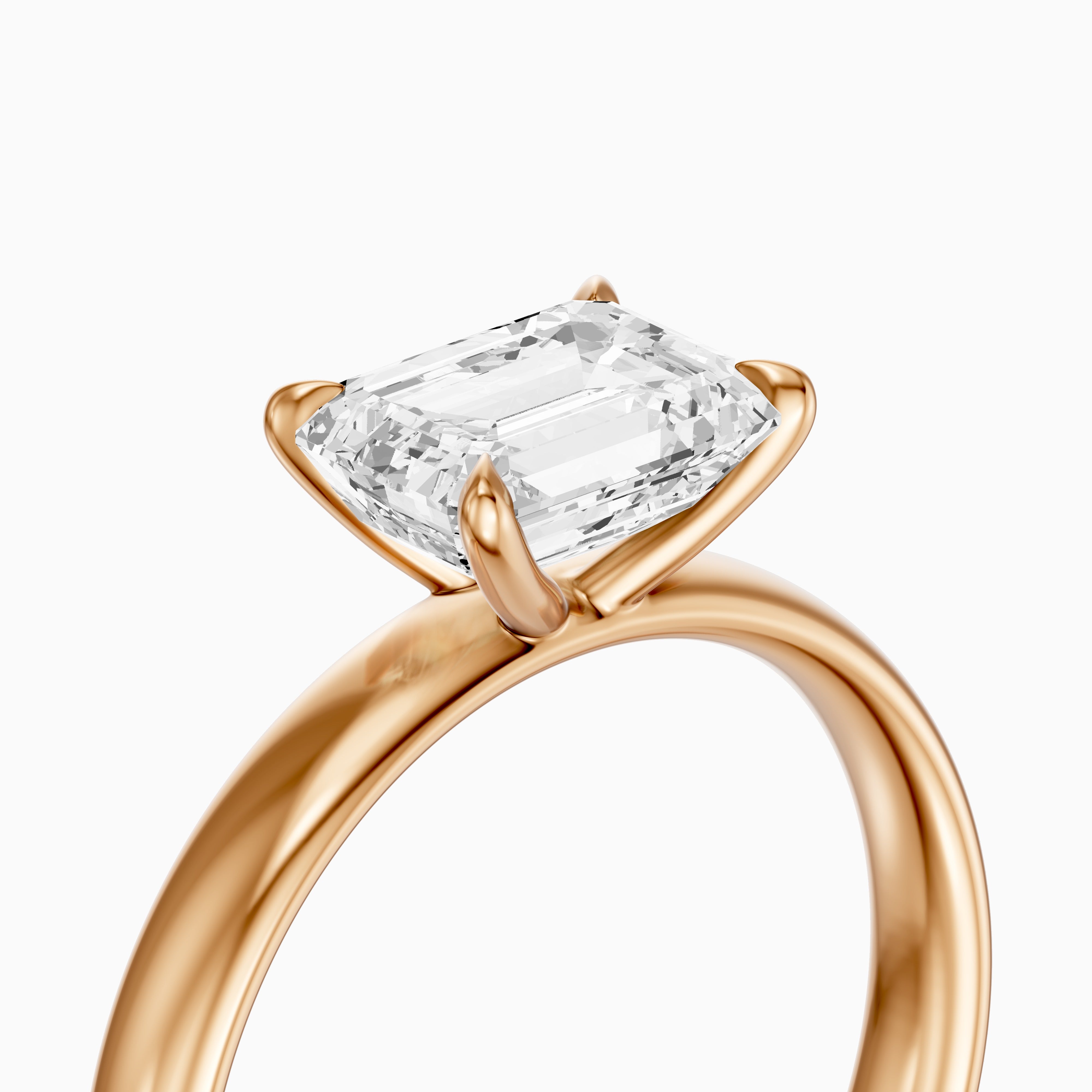 Blakely Emerald Cut East West Solitaire Lab Grown Diamond Ring