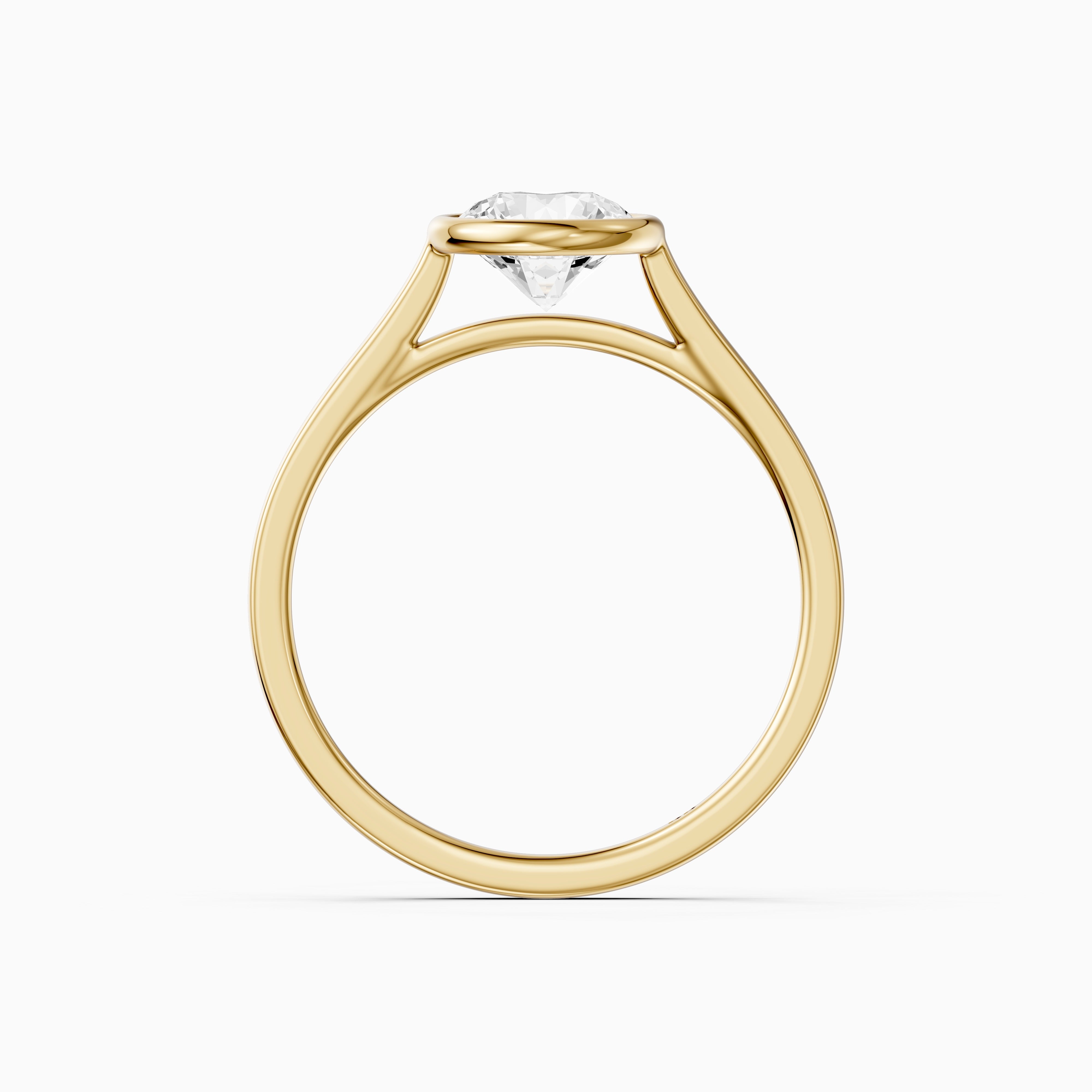 Piper Round Solitaire Bezel Set Lab Grown Diamond Ring