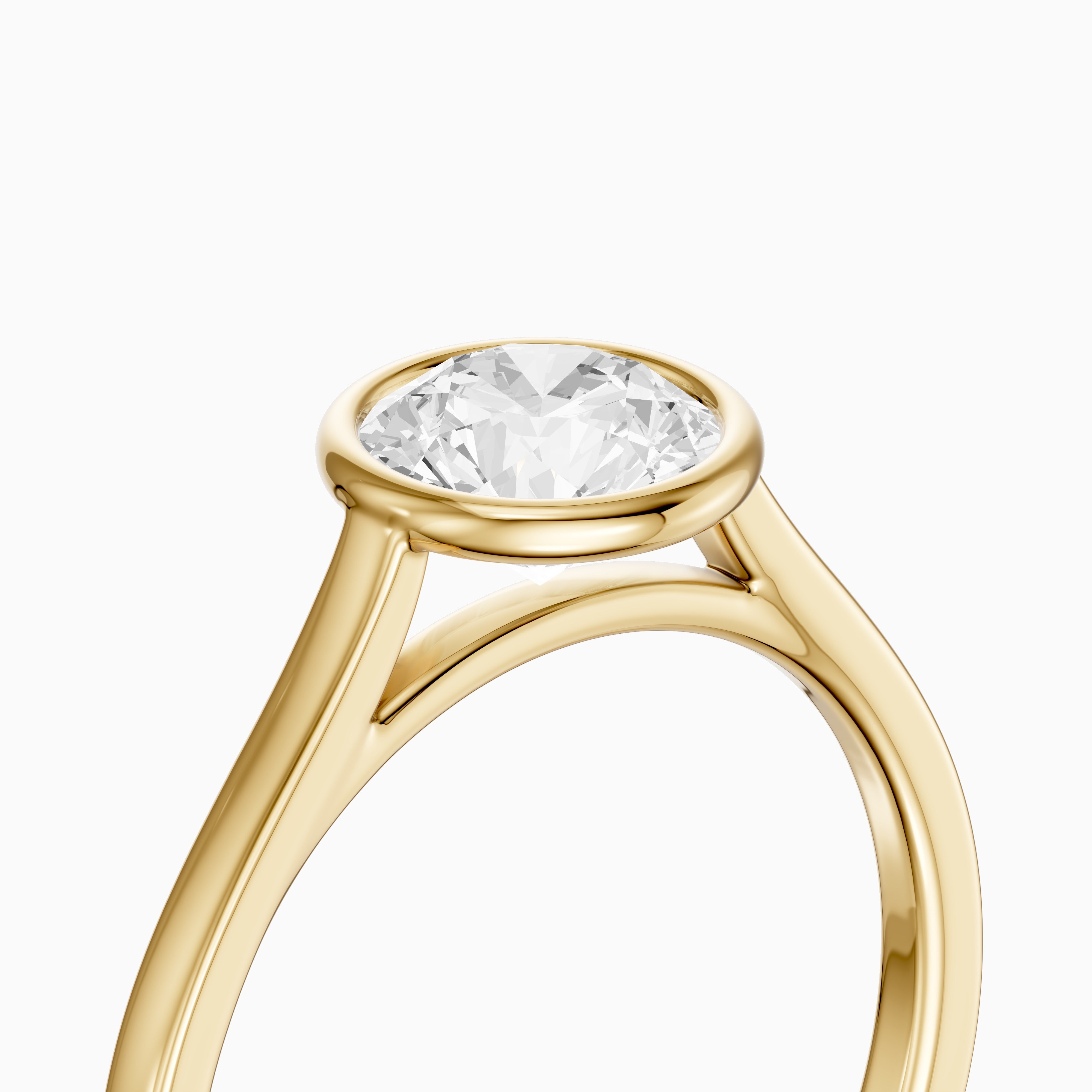 Piper Round Solitaire Bezel Set Lab Grown Diamond Ring