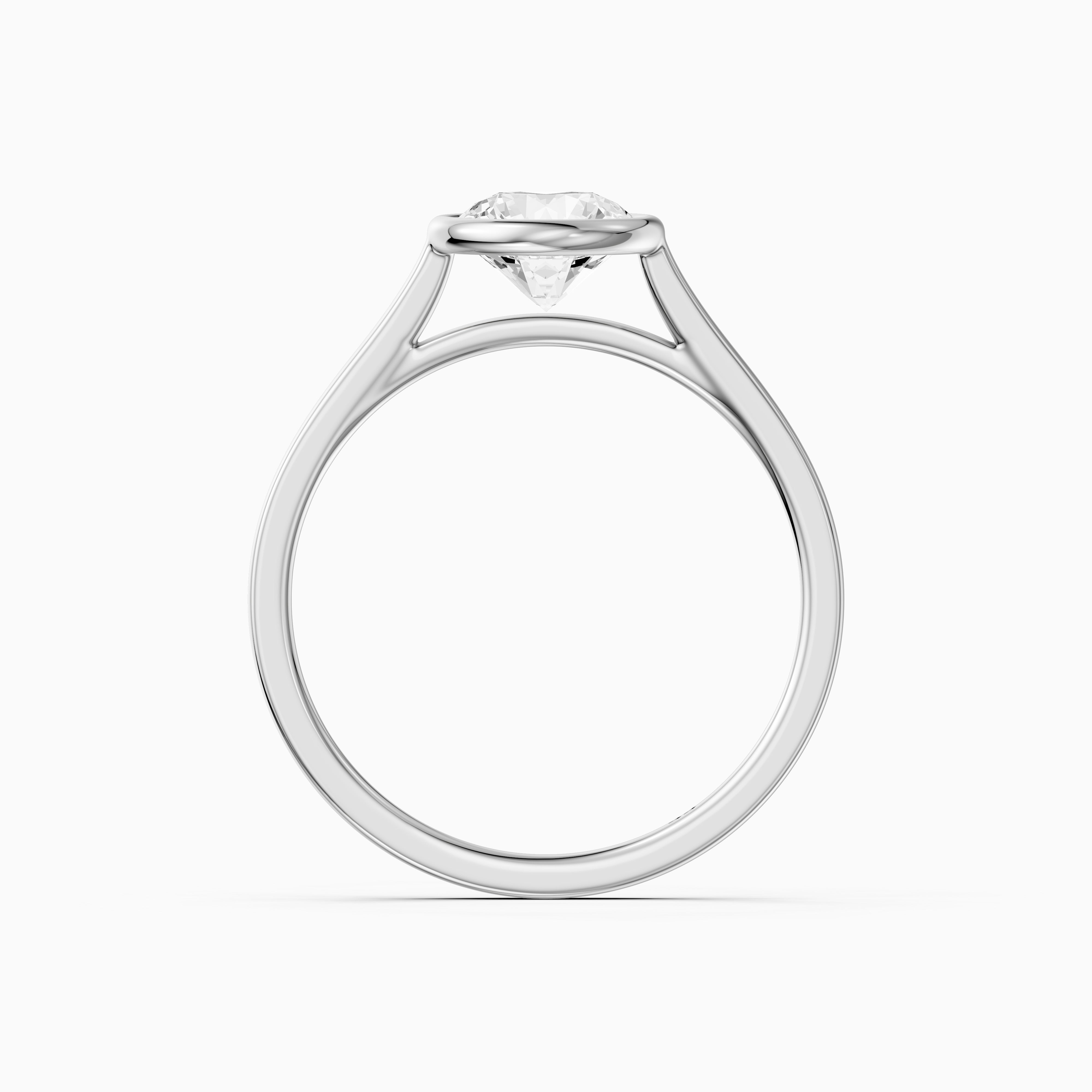 Piper Round Solitaire Bezel Set Lab Grown Diamond Ring