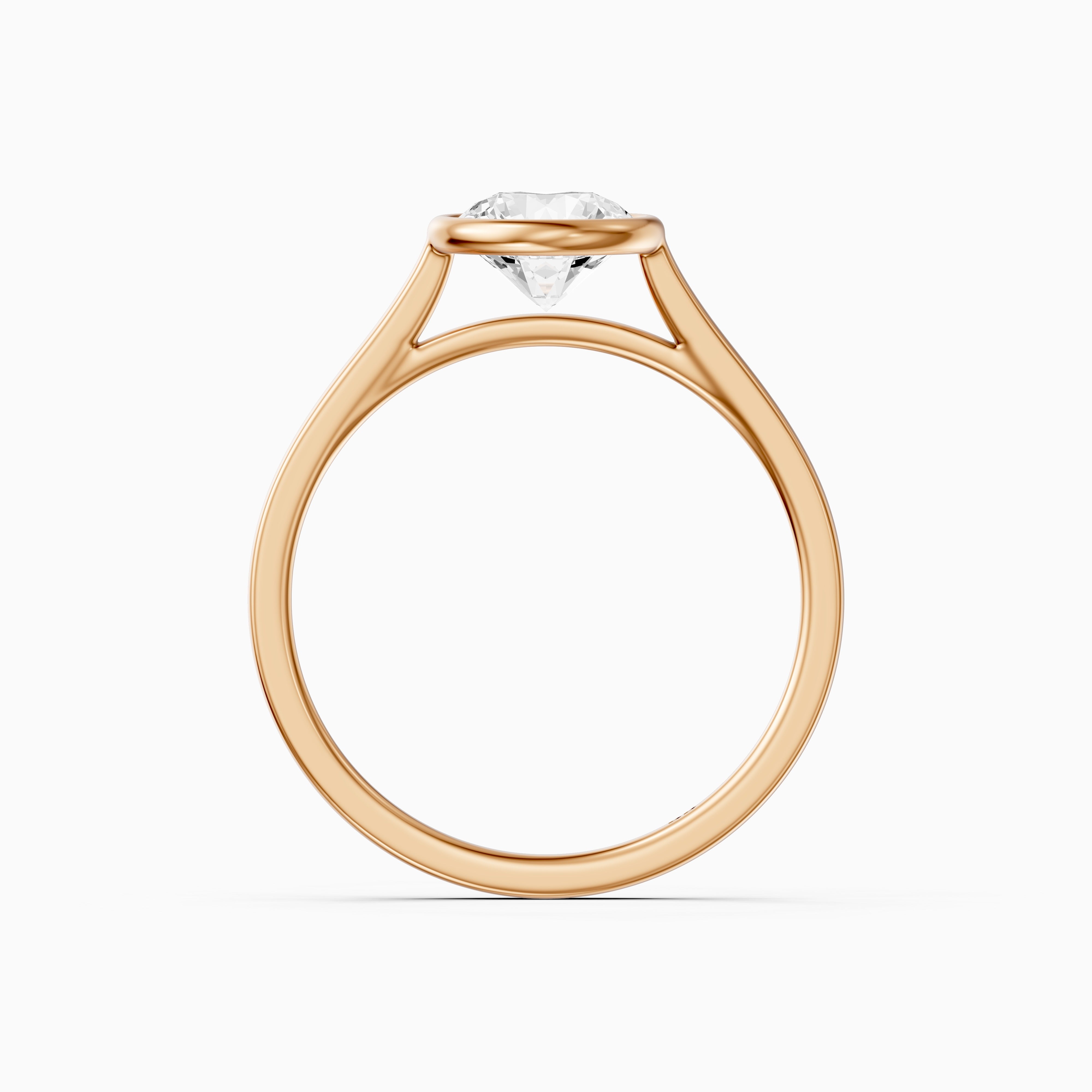 Piper Round Solitaire Bezel Set Lab Grown Diamond Ring