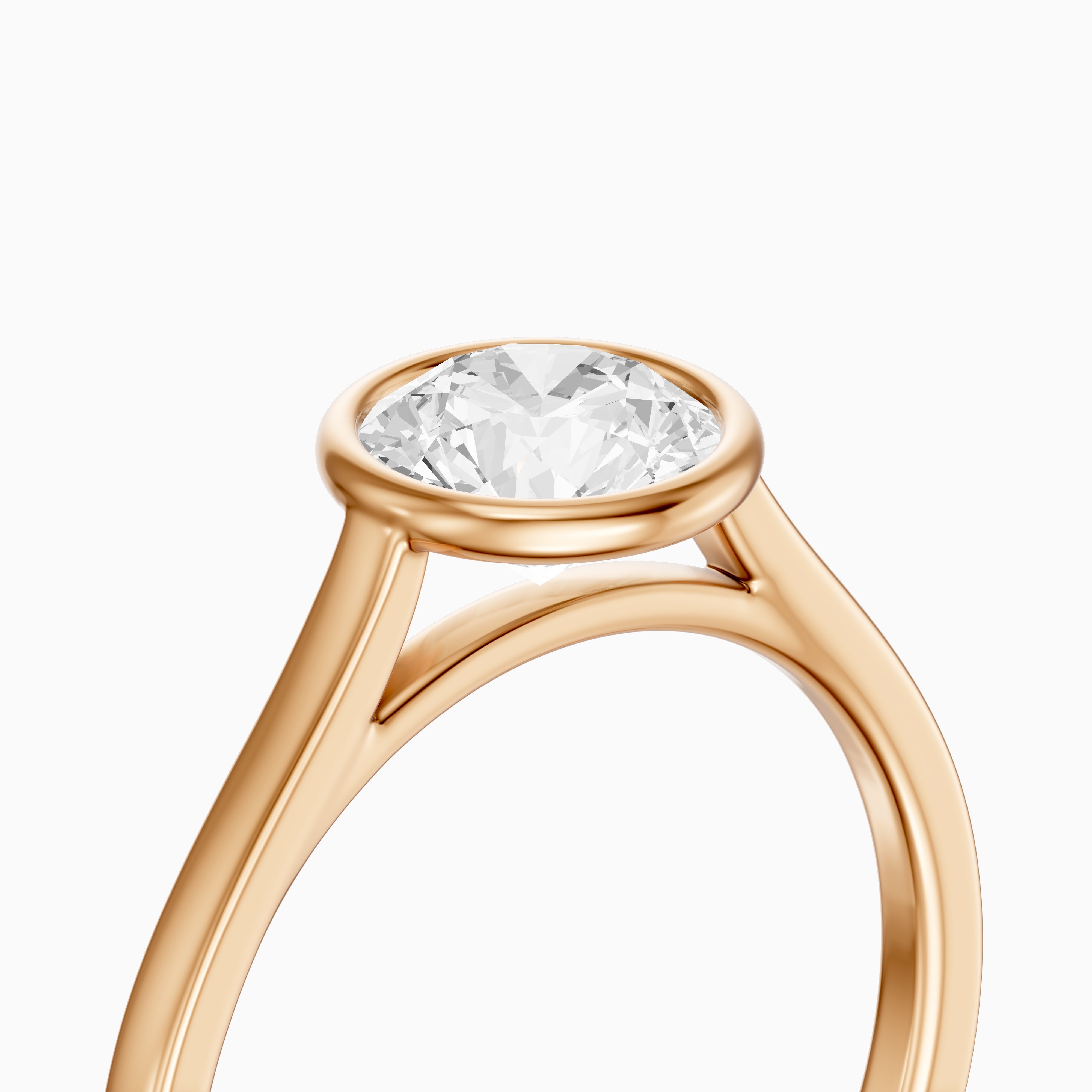 Piper Round Solitaire Bezel Set Lab Grown Diamond Ring