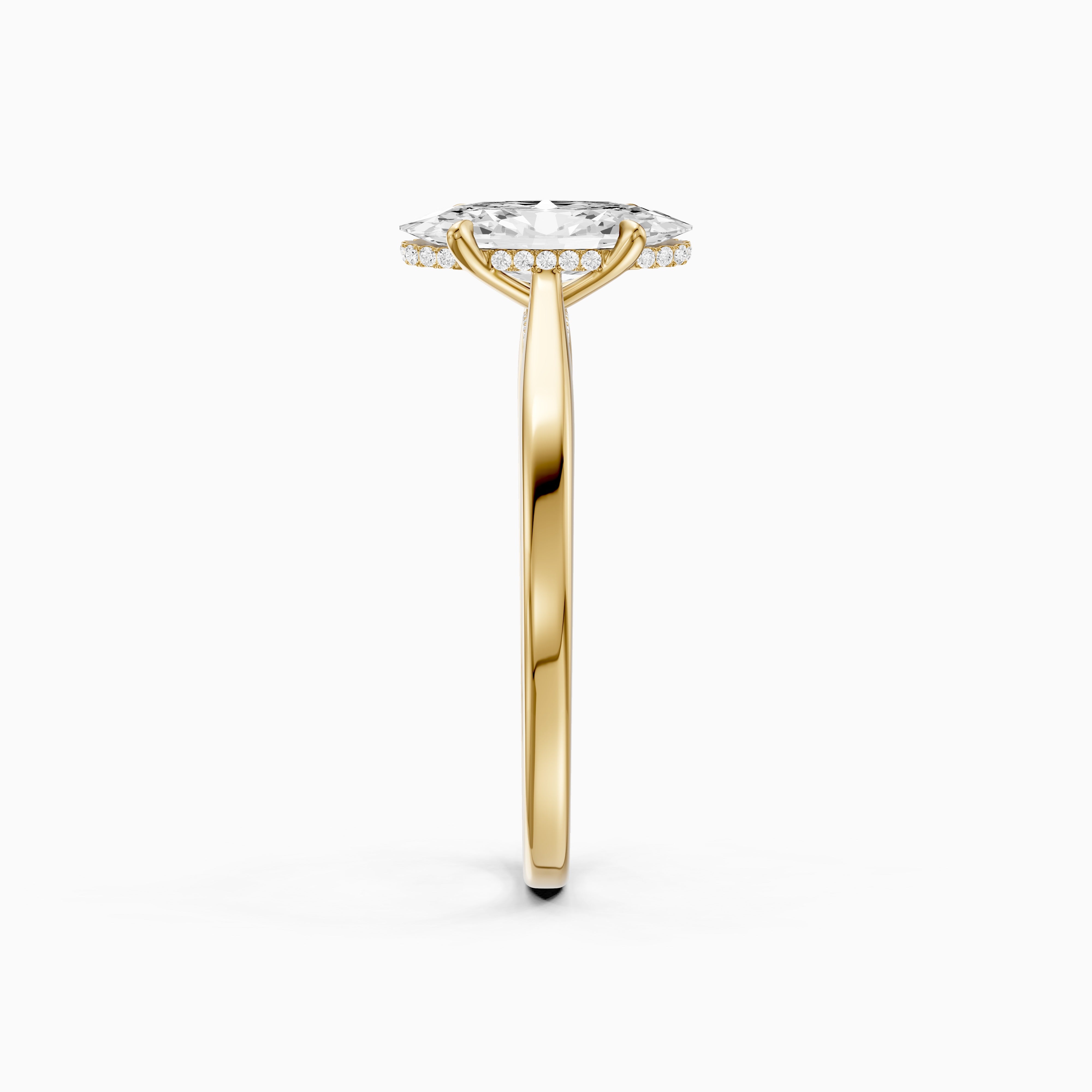 Julia Moval Hidden Halo Moissanite Diamond Ring with Cathedral Setting