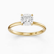 Kerry Cushion Hidden Halo Moissanite Diamond Engagement Ring