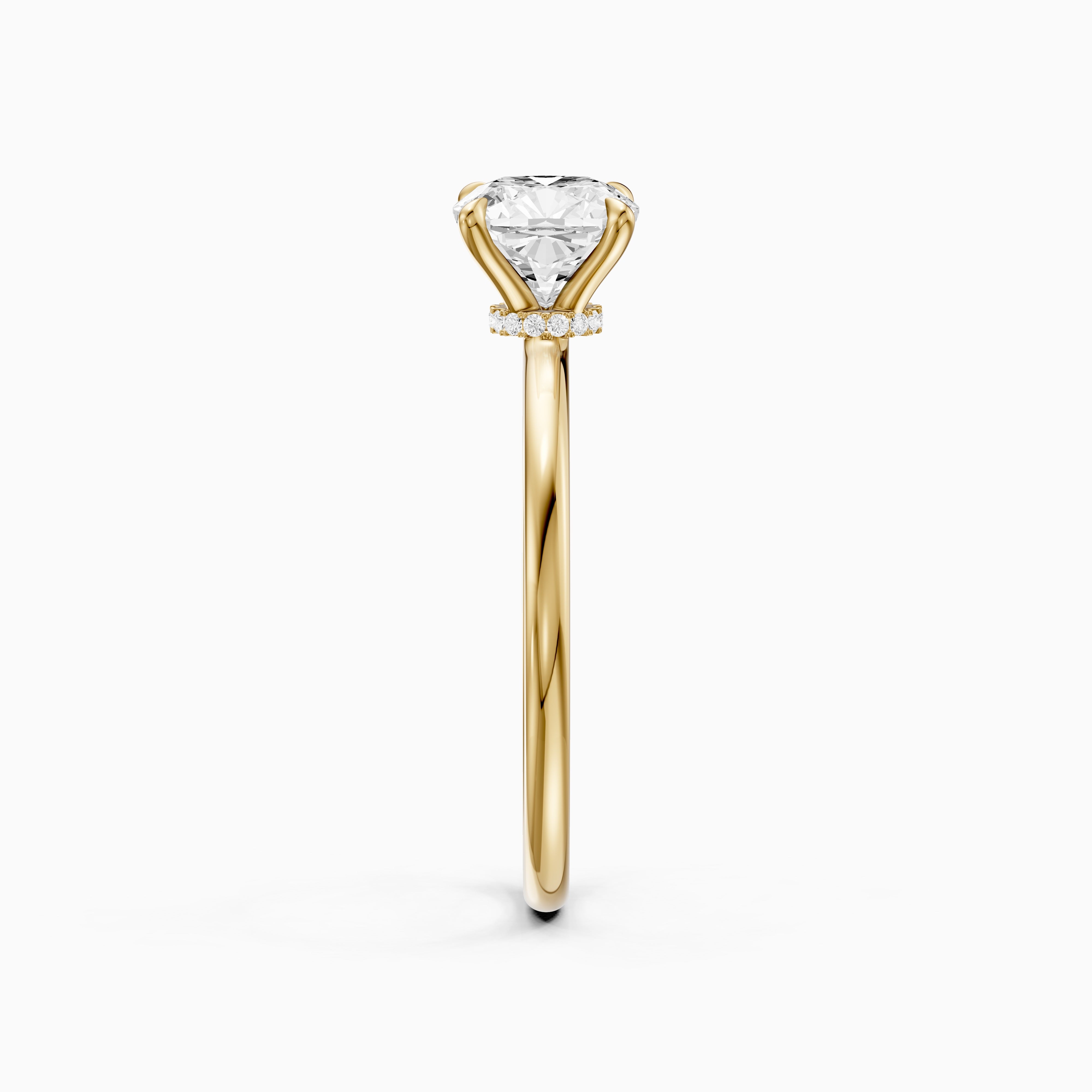 Kerry Cushion Hidden Halo Moissanite Diamond Engagement Ring