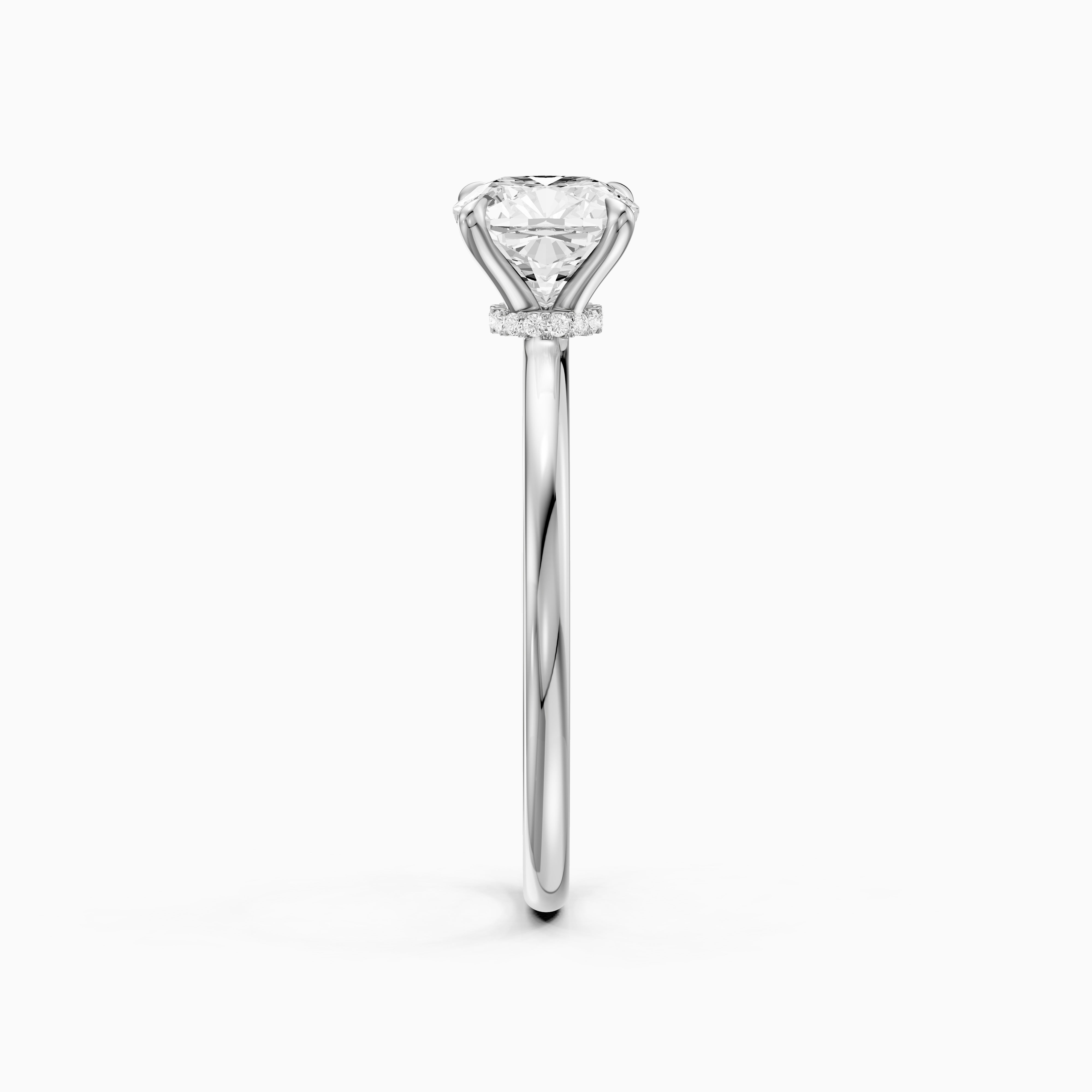 Kerry Cushion Hidden Halo Moissanite Diamond Engagement Ring