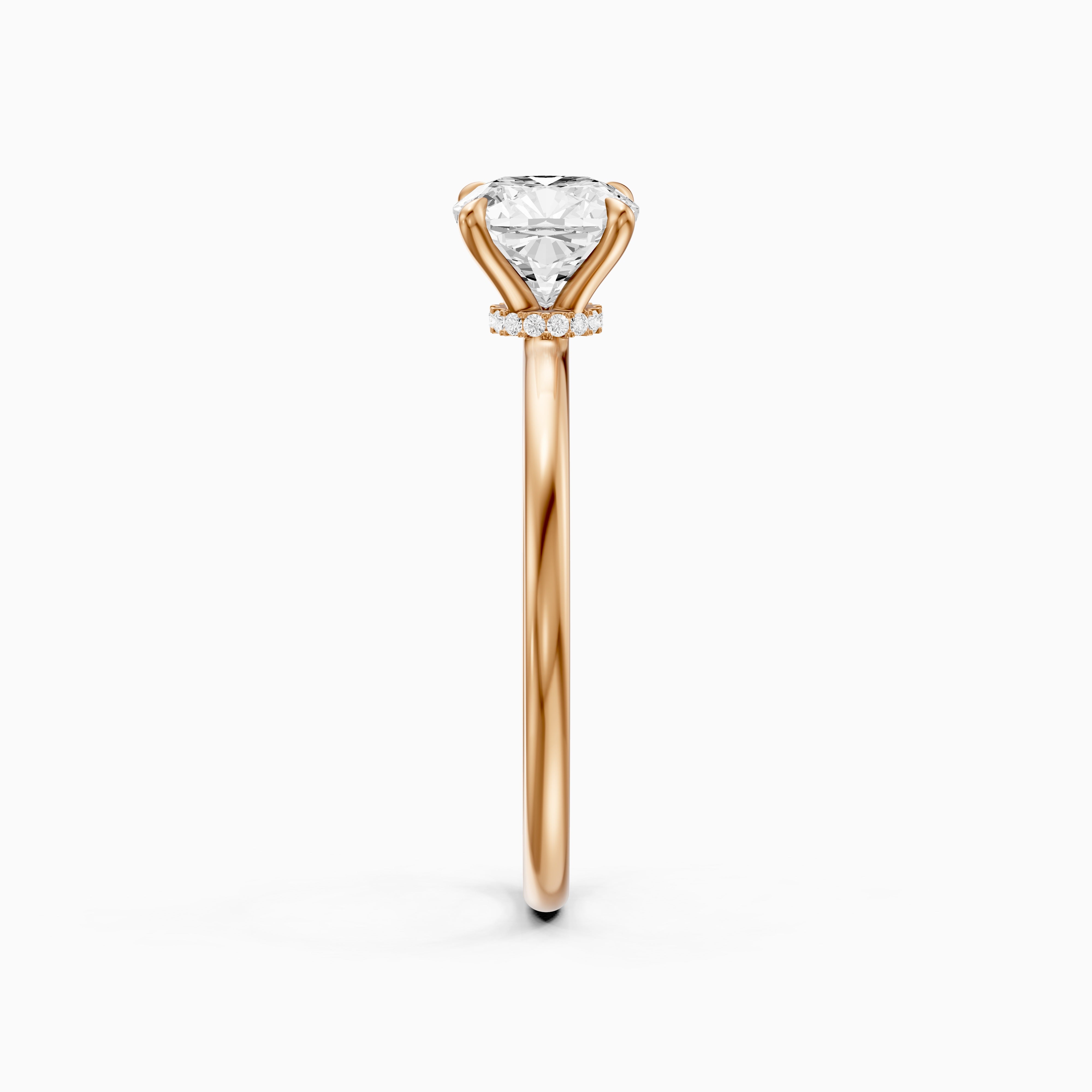 Kerry Cushion Hidden Halo Moissanite Diamond Engagement Ring