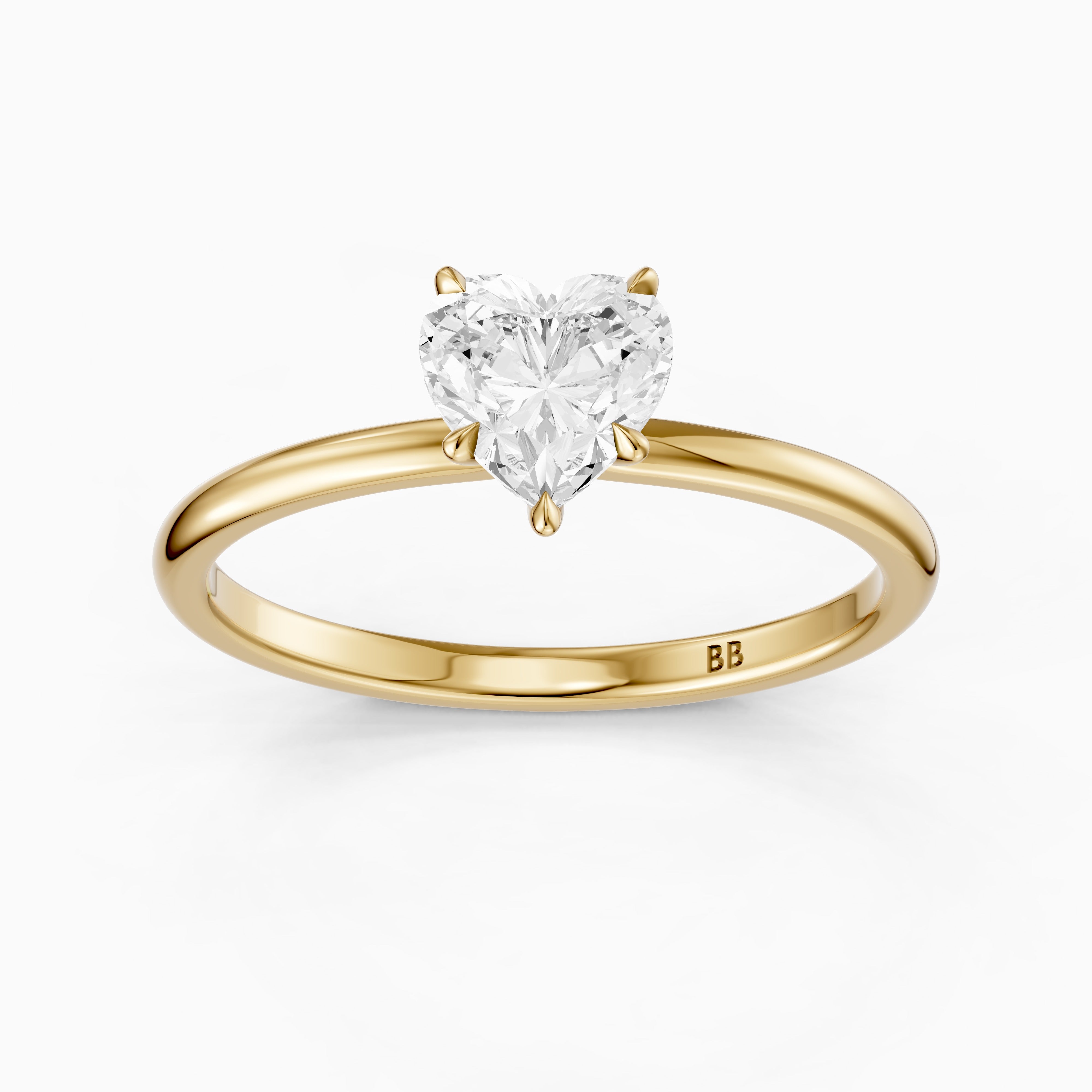Christina Heart Shape Hidden Halo Moissanite Diamond Ring